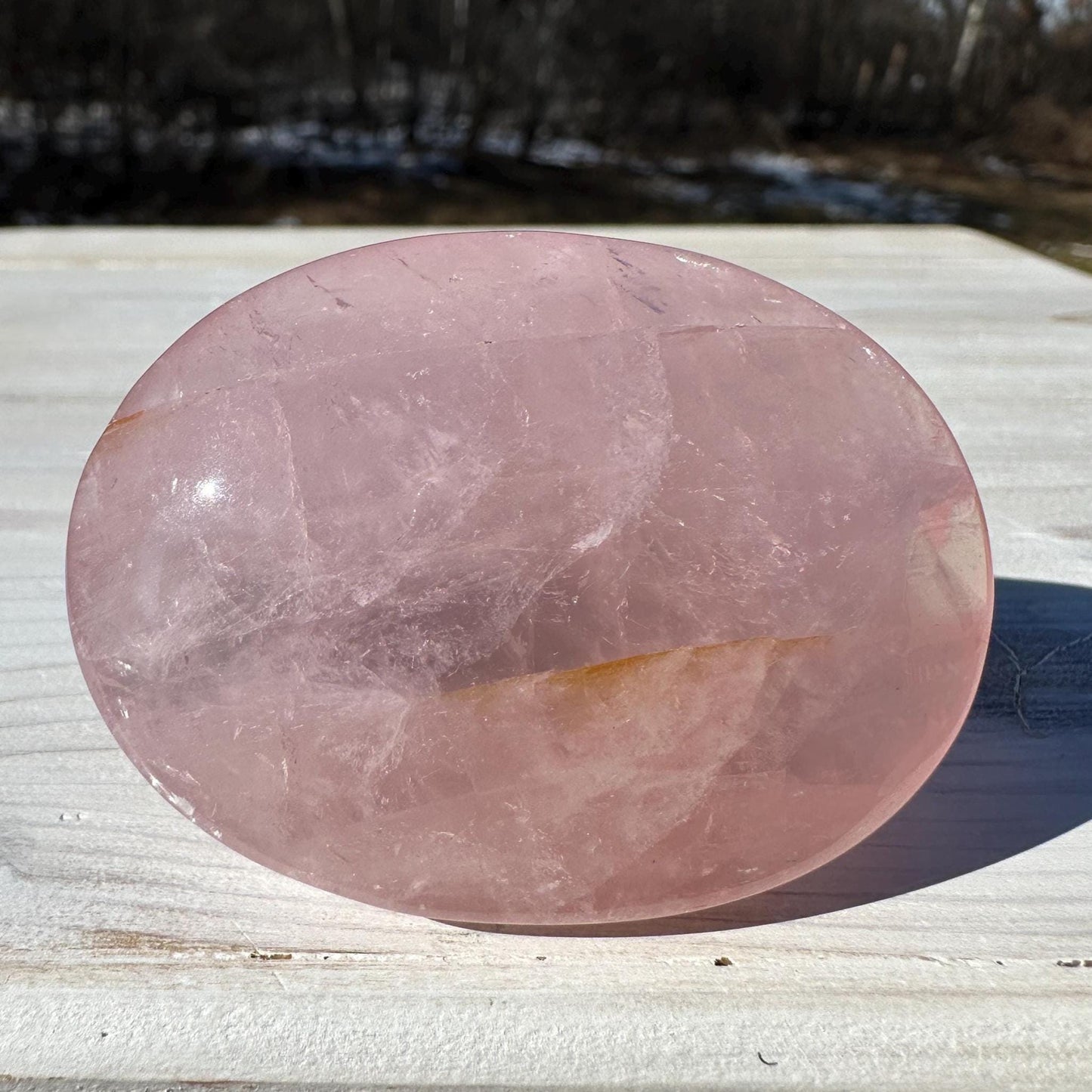 Gorgeous Rose Quartz Palm Stone - #3