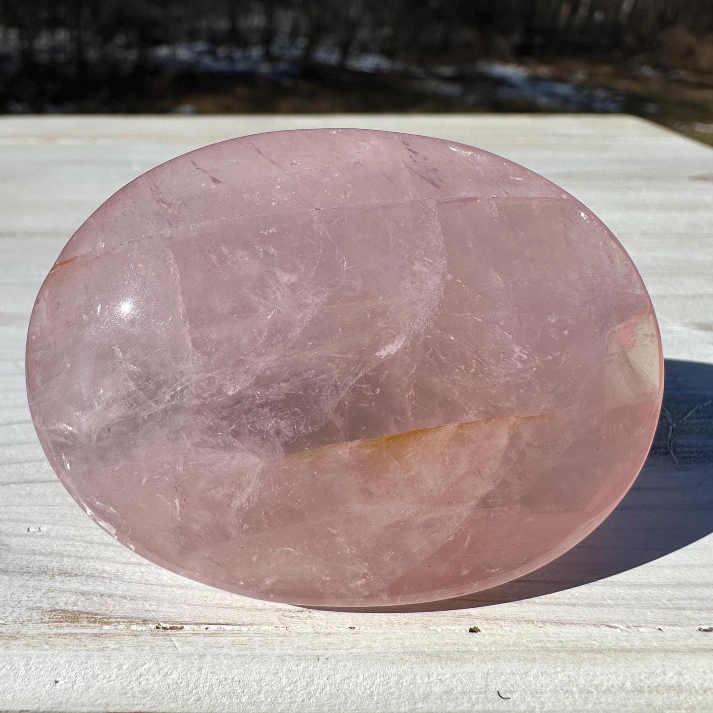 Gorgeous Rose Quartz Palm Stone - #3