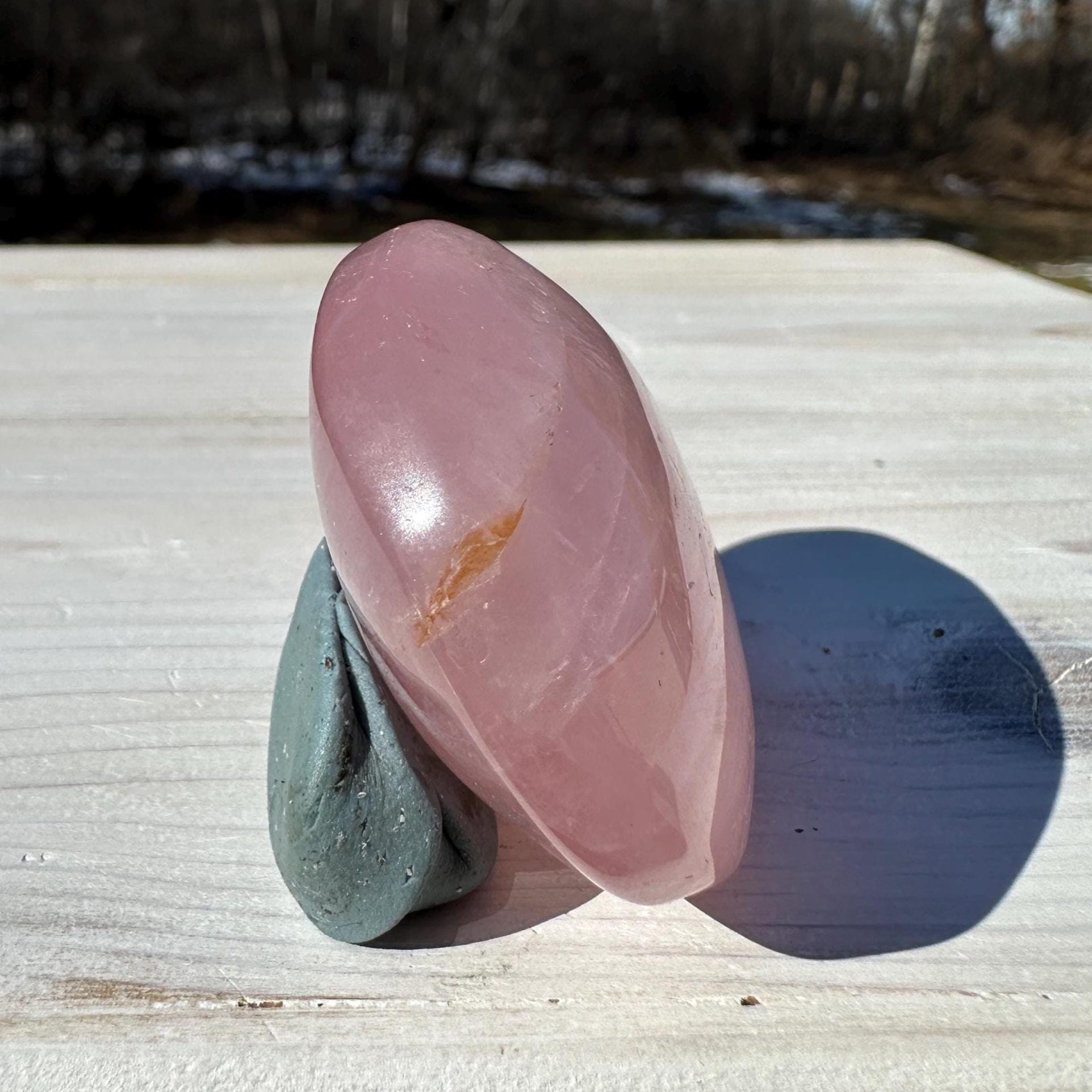 Gorgeous Rose Quartz Palm Stone - #3
