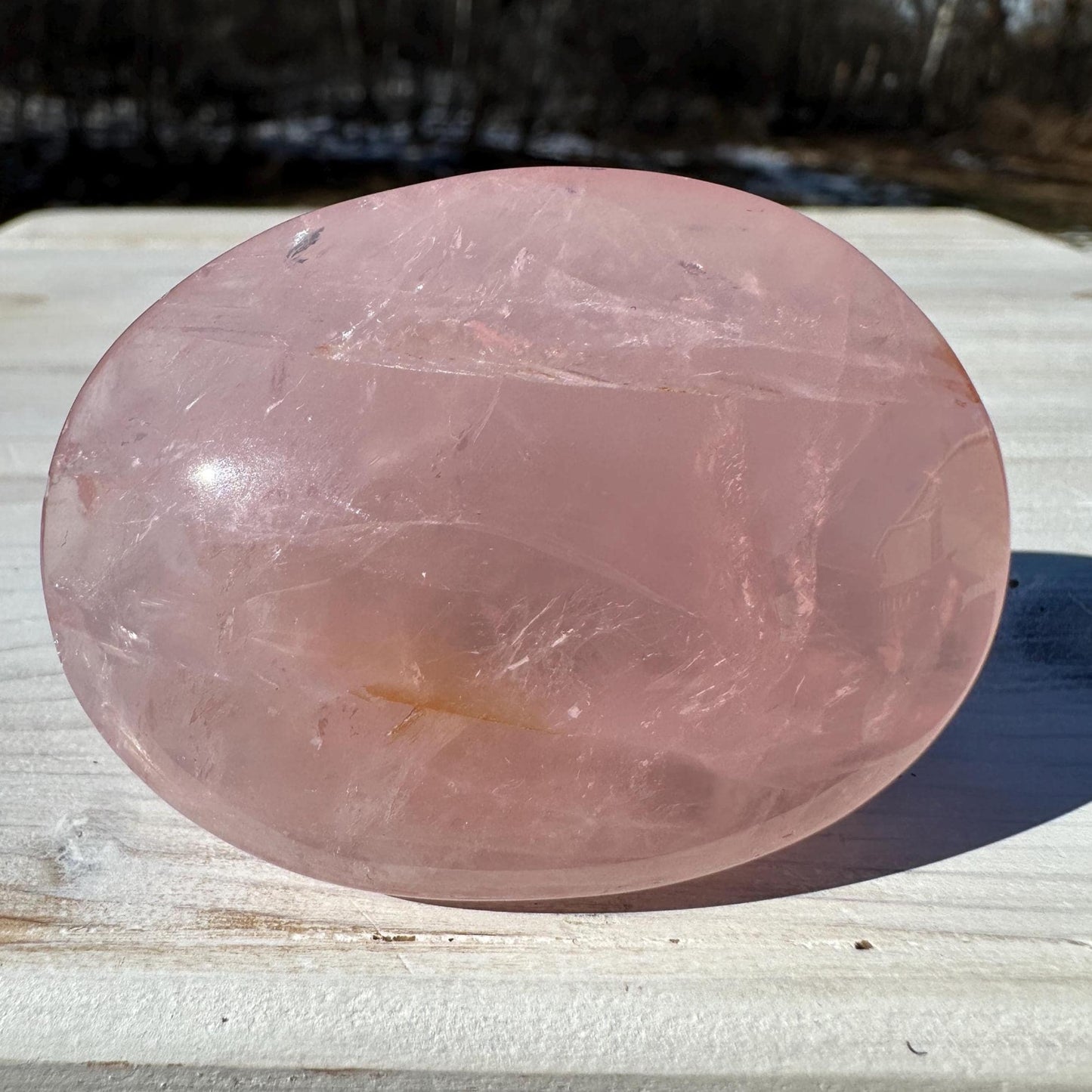 Gorgeous Rose Quartz Palm Stone - #3