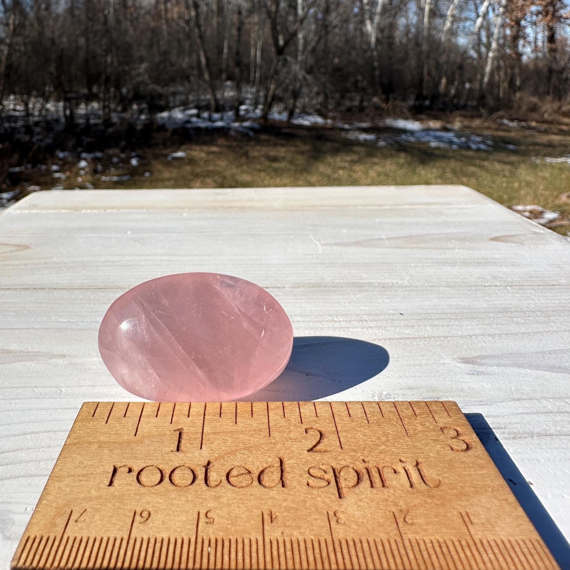 Gorgeous Rose Quartz Palm Stone - #4