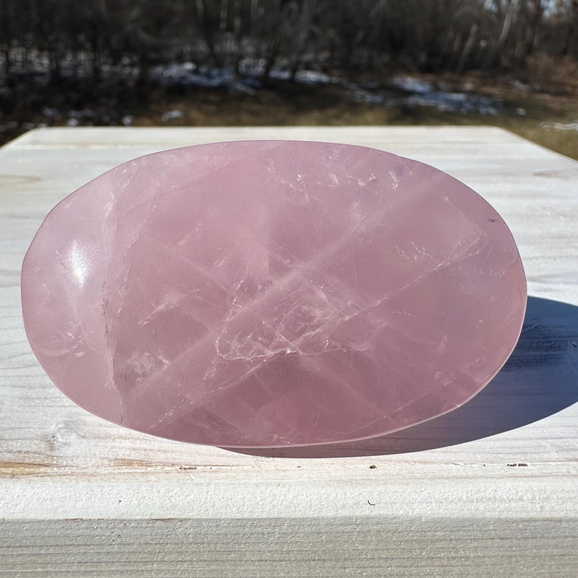 Gorgeous Rose Quartz Palm Stone - #1