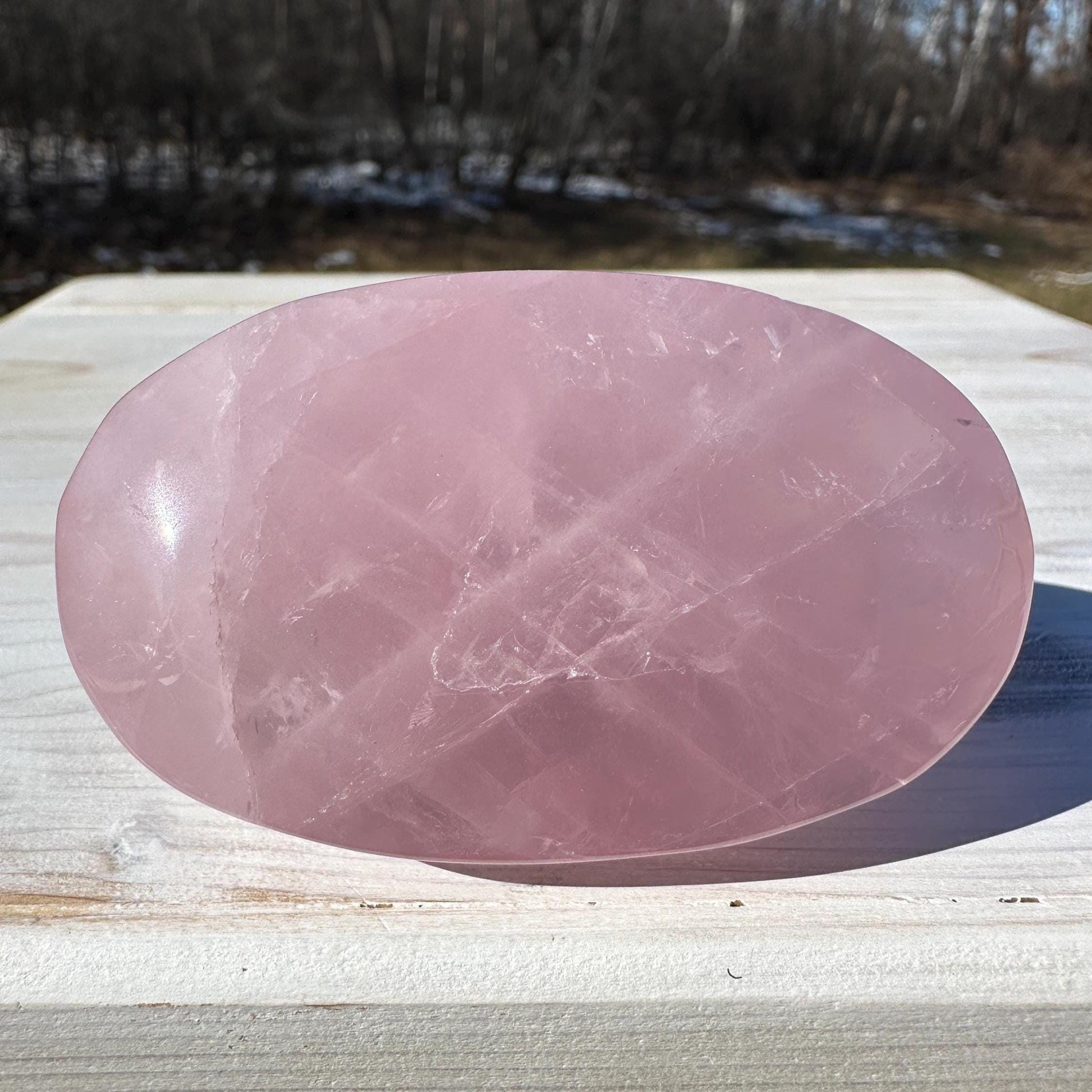 Gorgeous Rose Quartz Palm Stone - #1