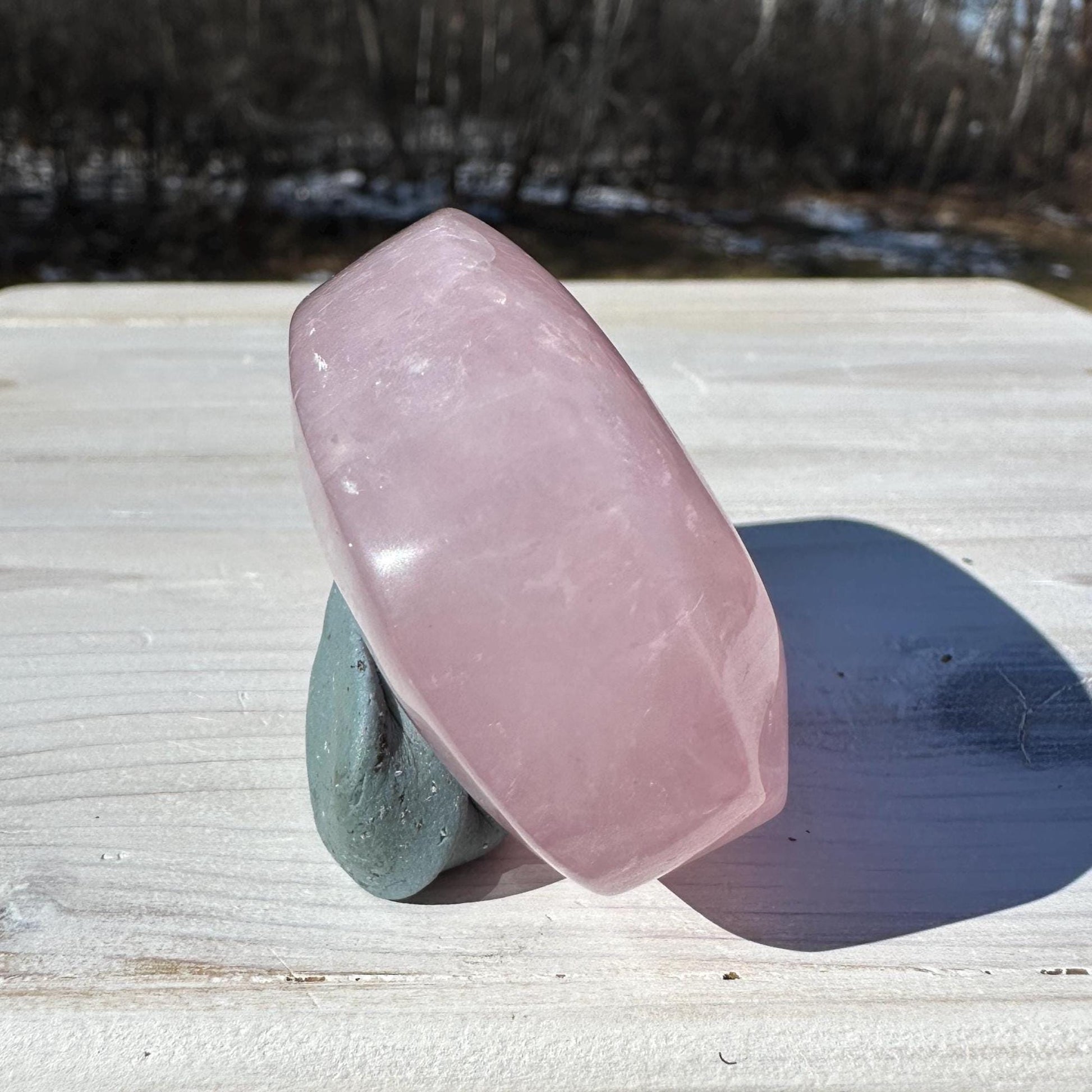 Gorgeous Rose Quartz Palm Stone - #1