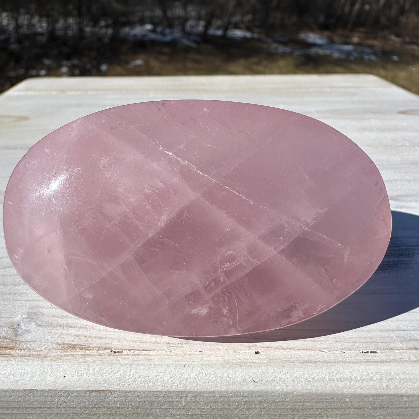 Gorgeous Rose Quartz Palm Stone - #1