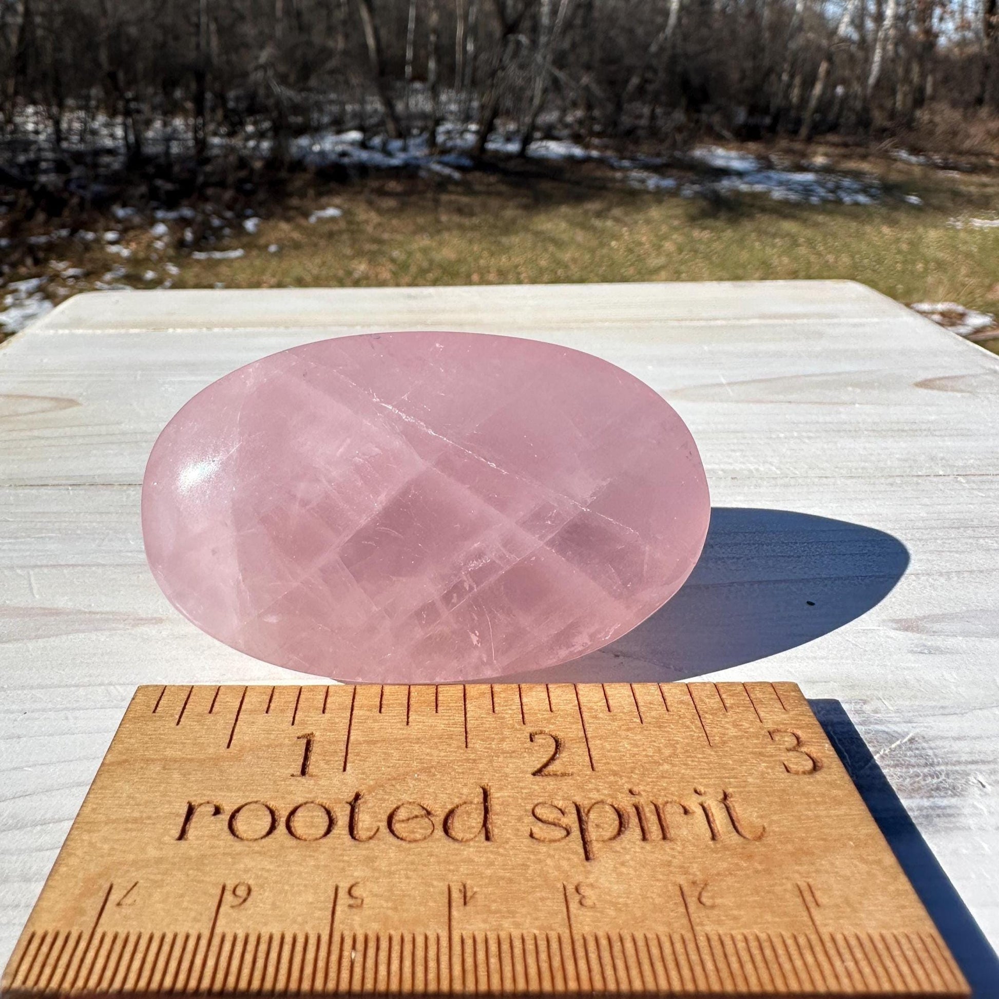 Gorgeous Rose Quartz Palm Stone - #1