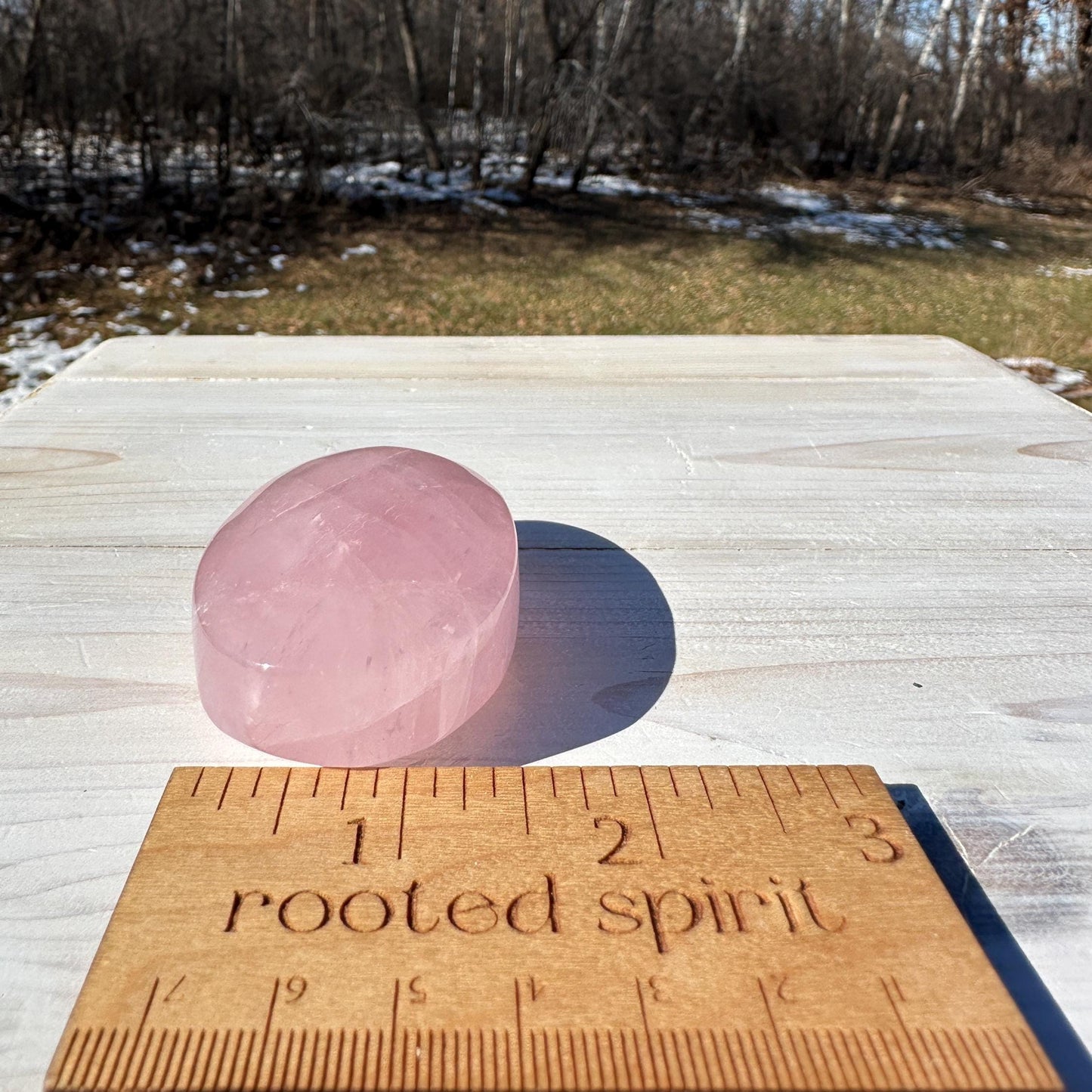 Gorgeous Rose Quartz Palm Stone - #1