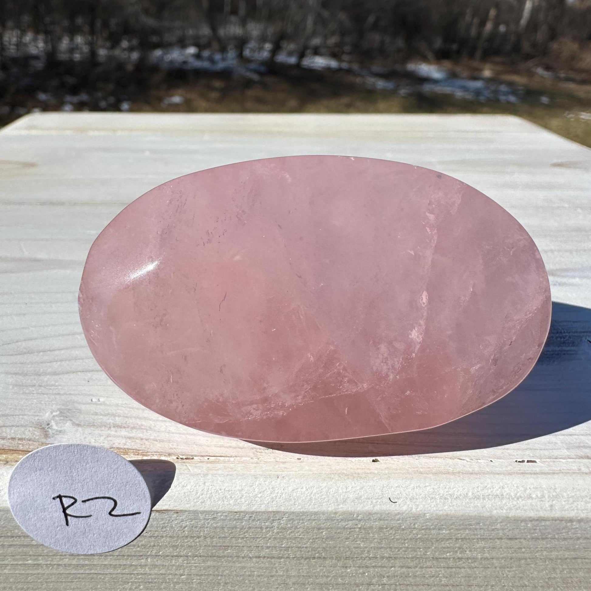 Gorgeous Rose Quartz Palm Stone - #2