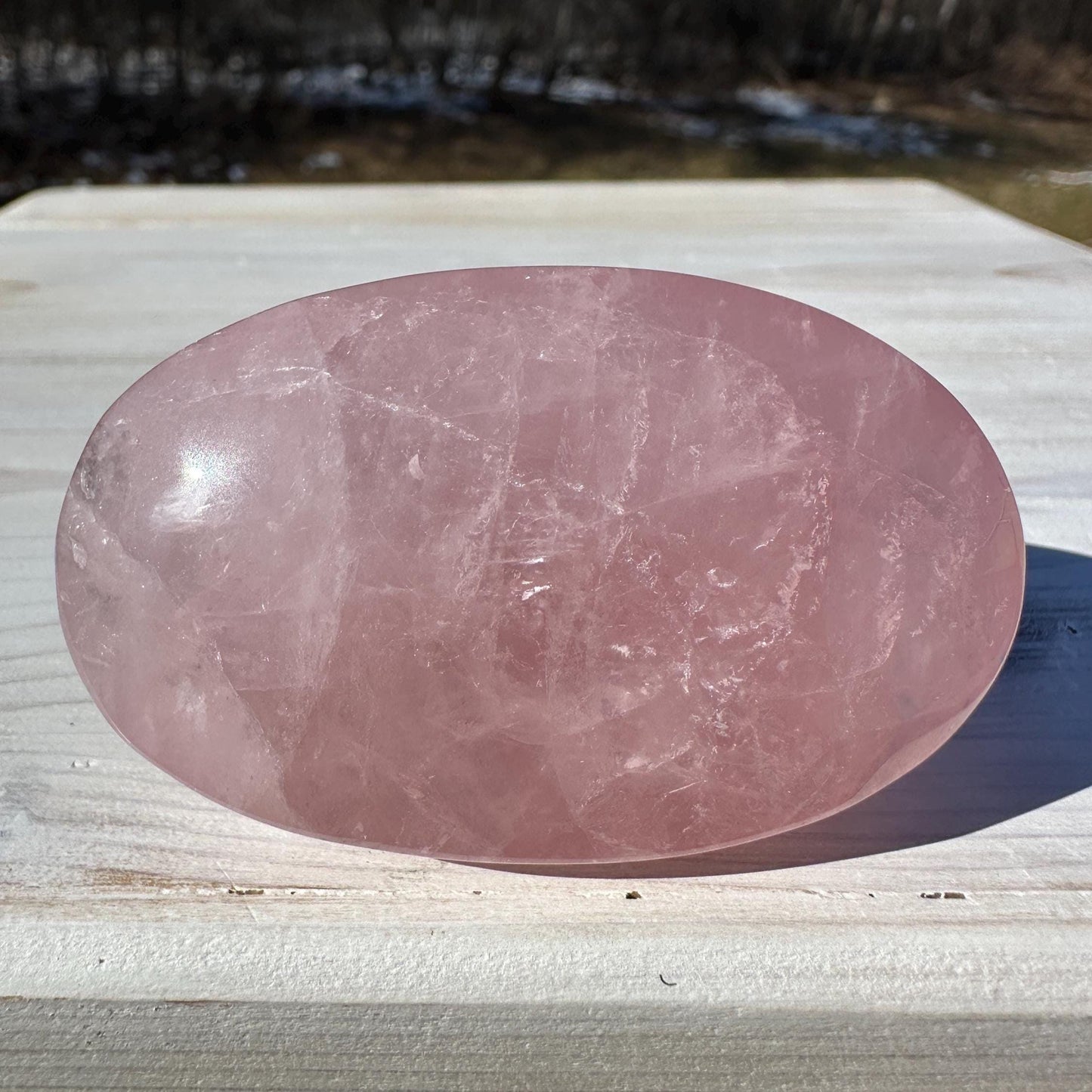 Gorgeous Rose Quartz Palm Stone - #2
