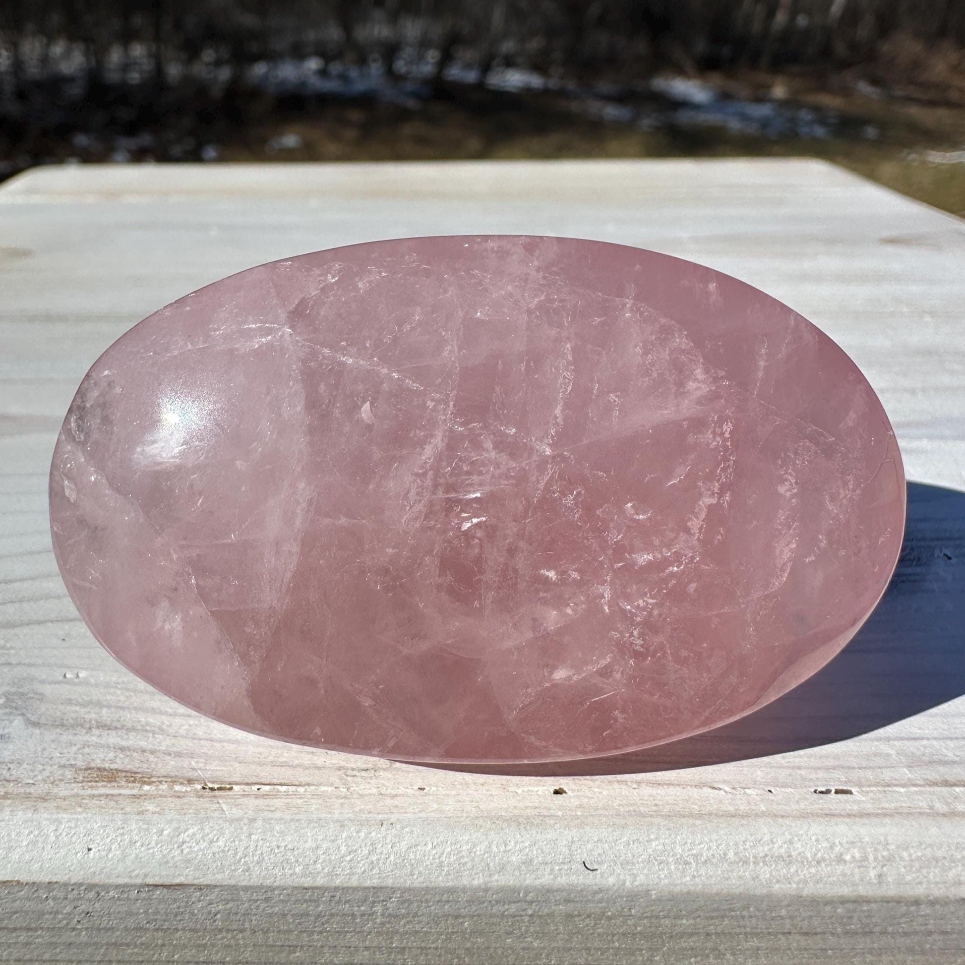 Gorgeous Rose Quartz Palm Stone - #2