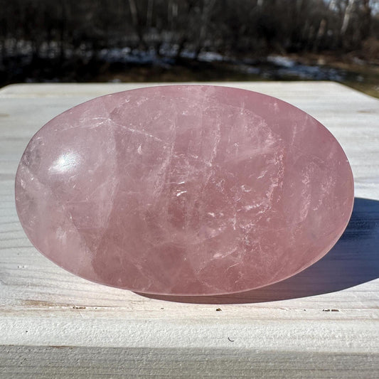 Gorgeous Rose Quartz Palm Stone - #2