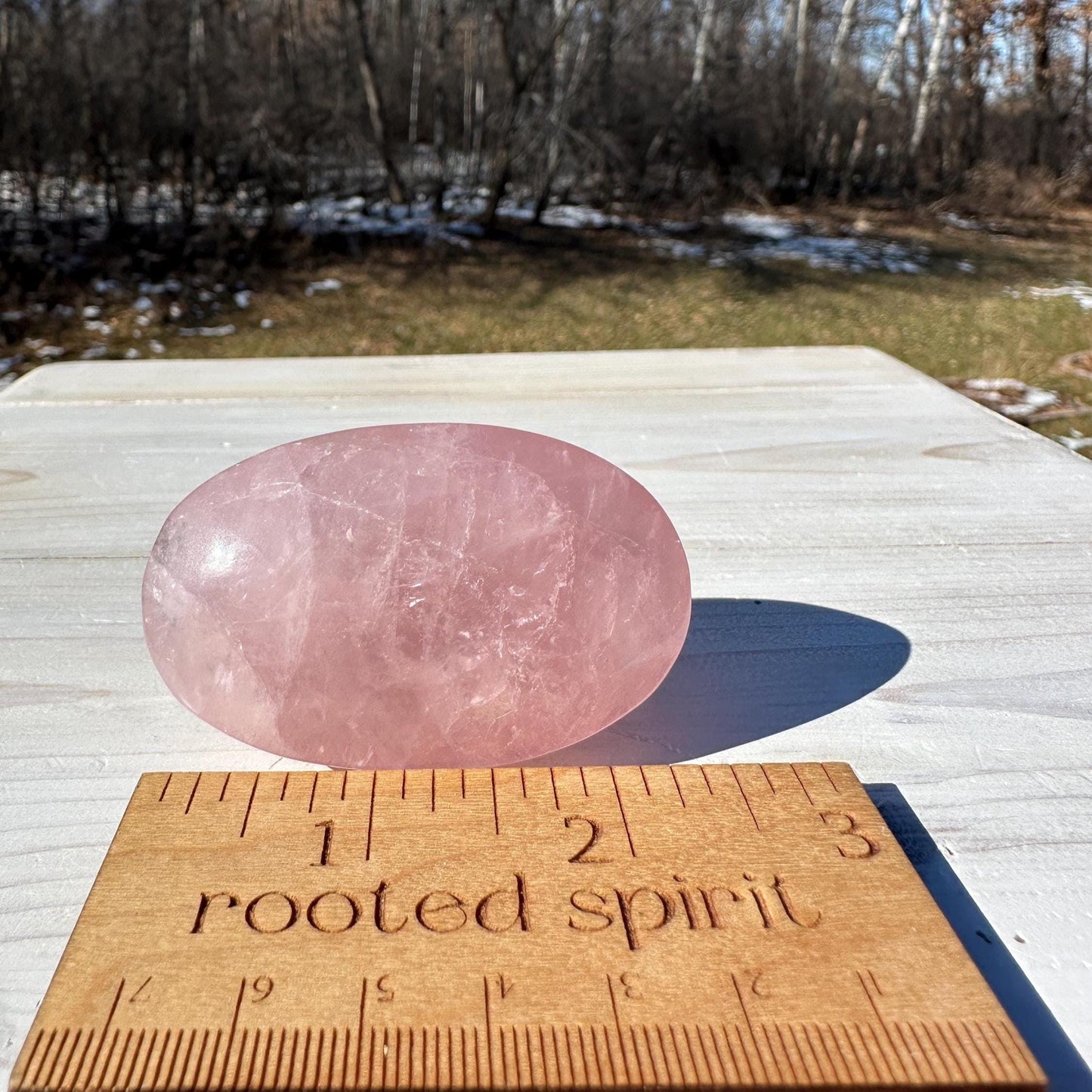 Gorgeous Rose Quartz Palm Stone - #2
