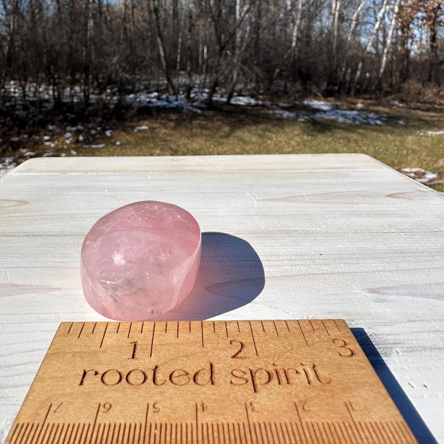 Gorgeous Rose Quartz Palm Stone - #2