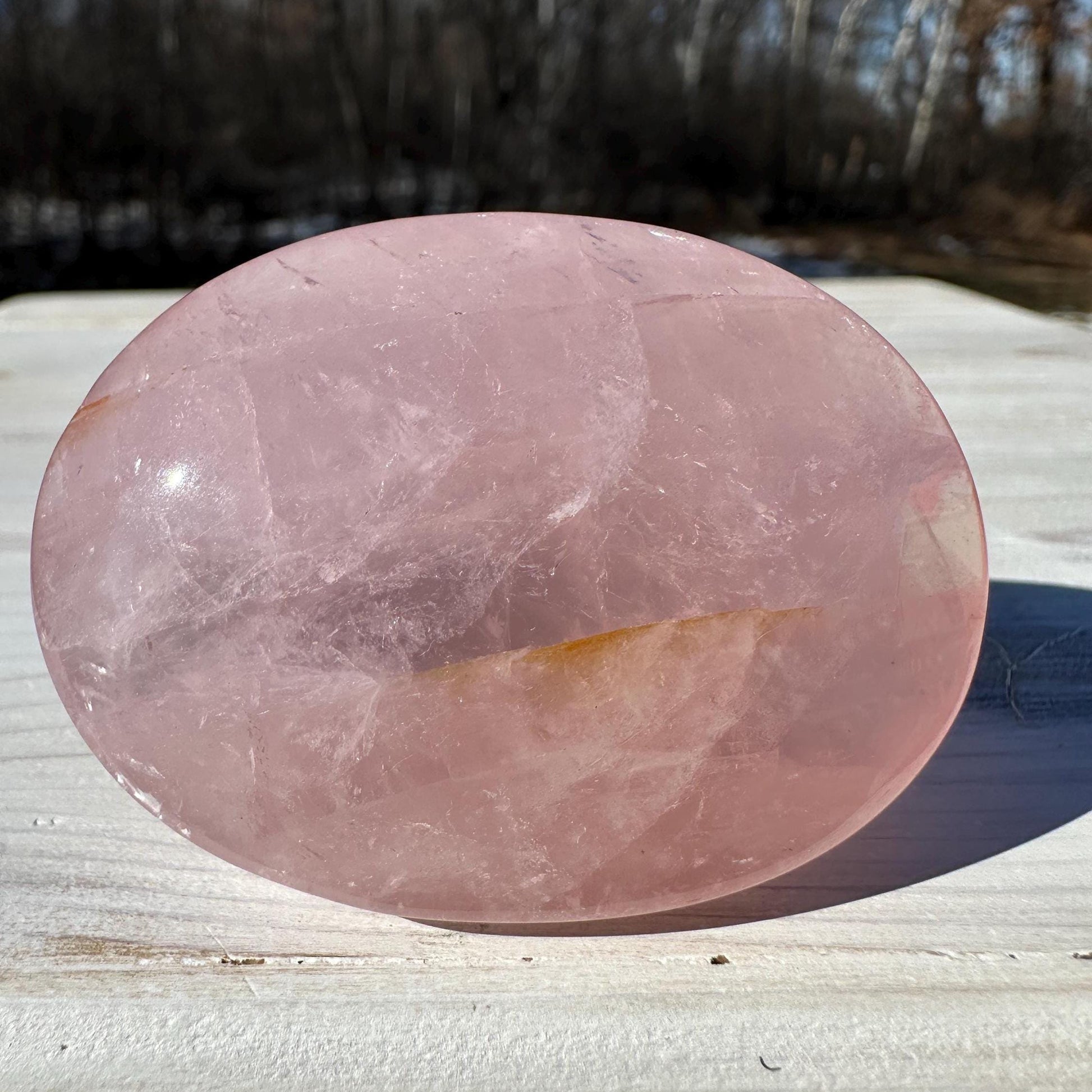 Gorgeous Rose Quartz Palm Stone - #3