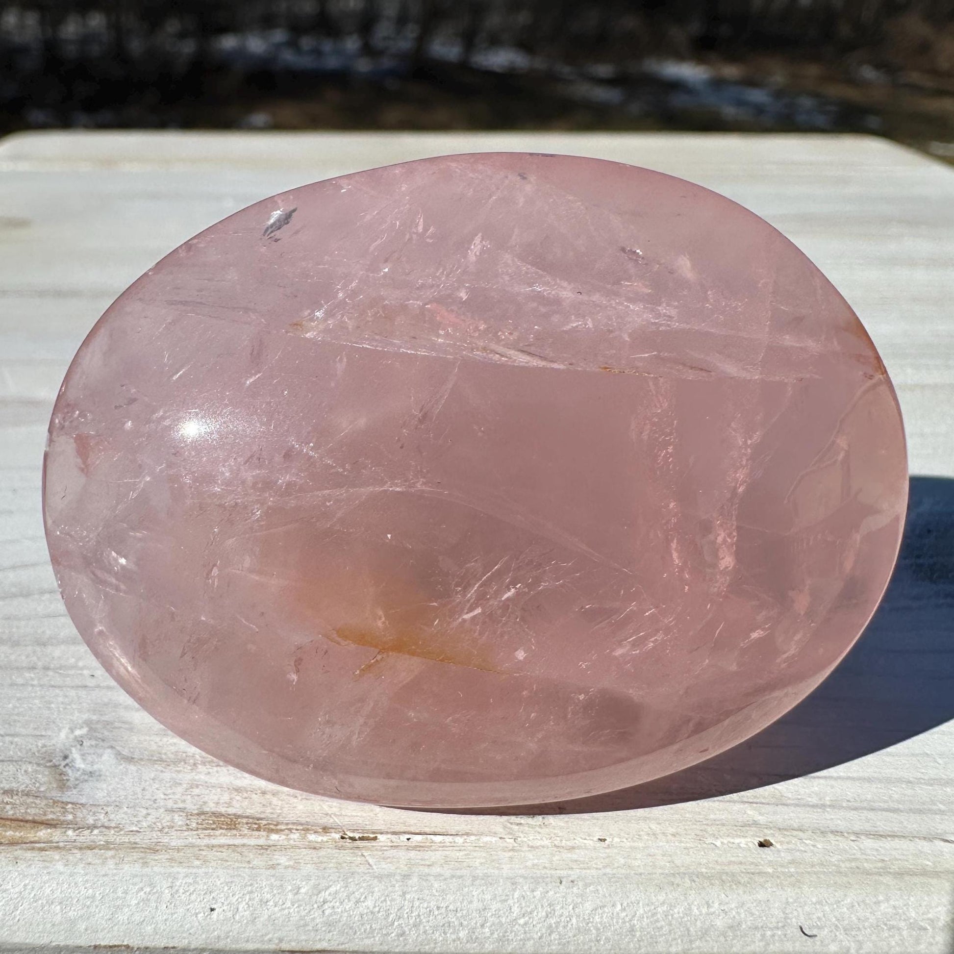 Gorgeous Rose Quartz Palm Stone - #3