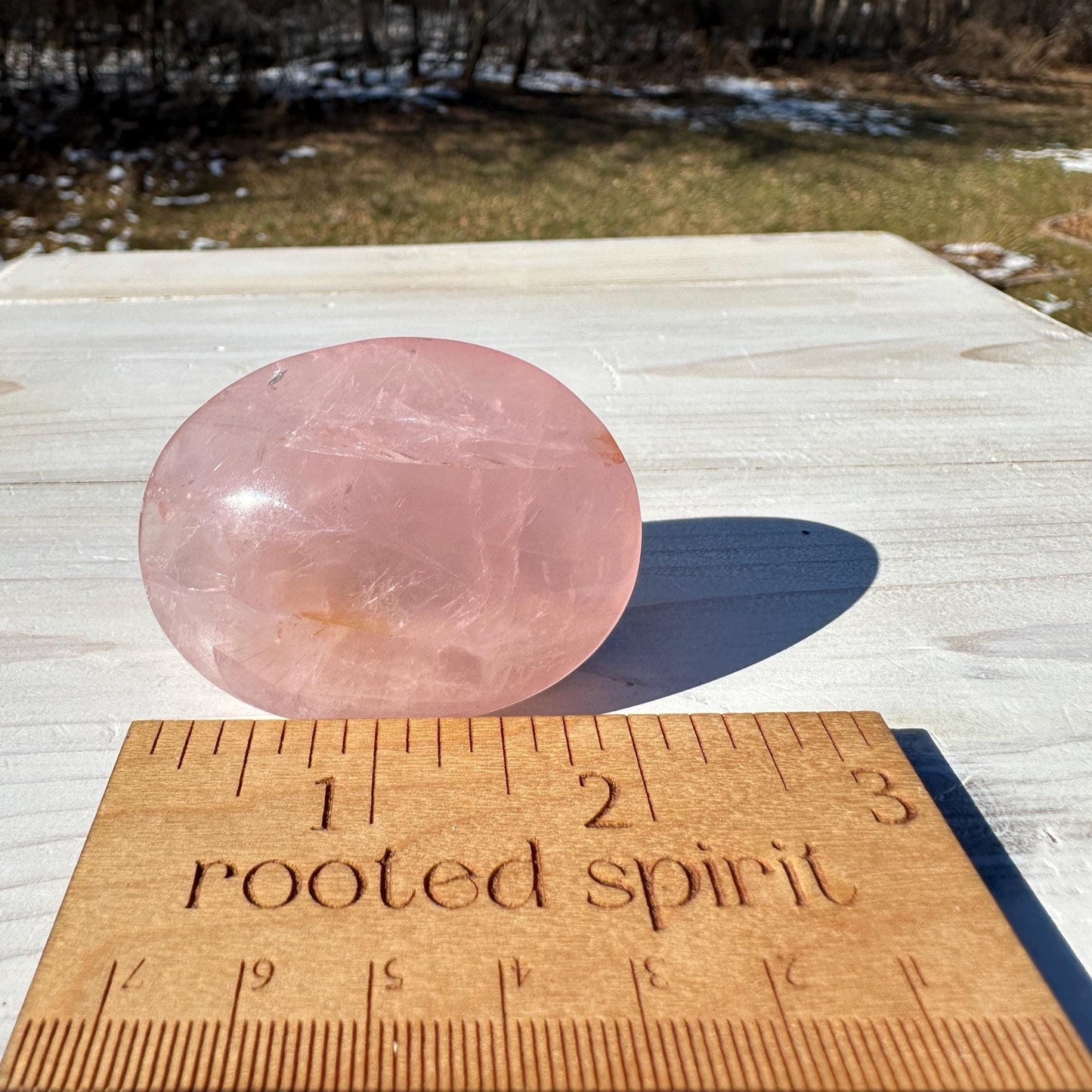 Gorgeous Rose Quartz Palm Stone - #3