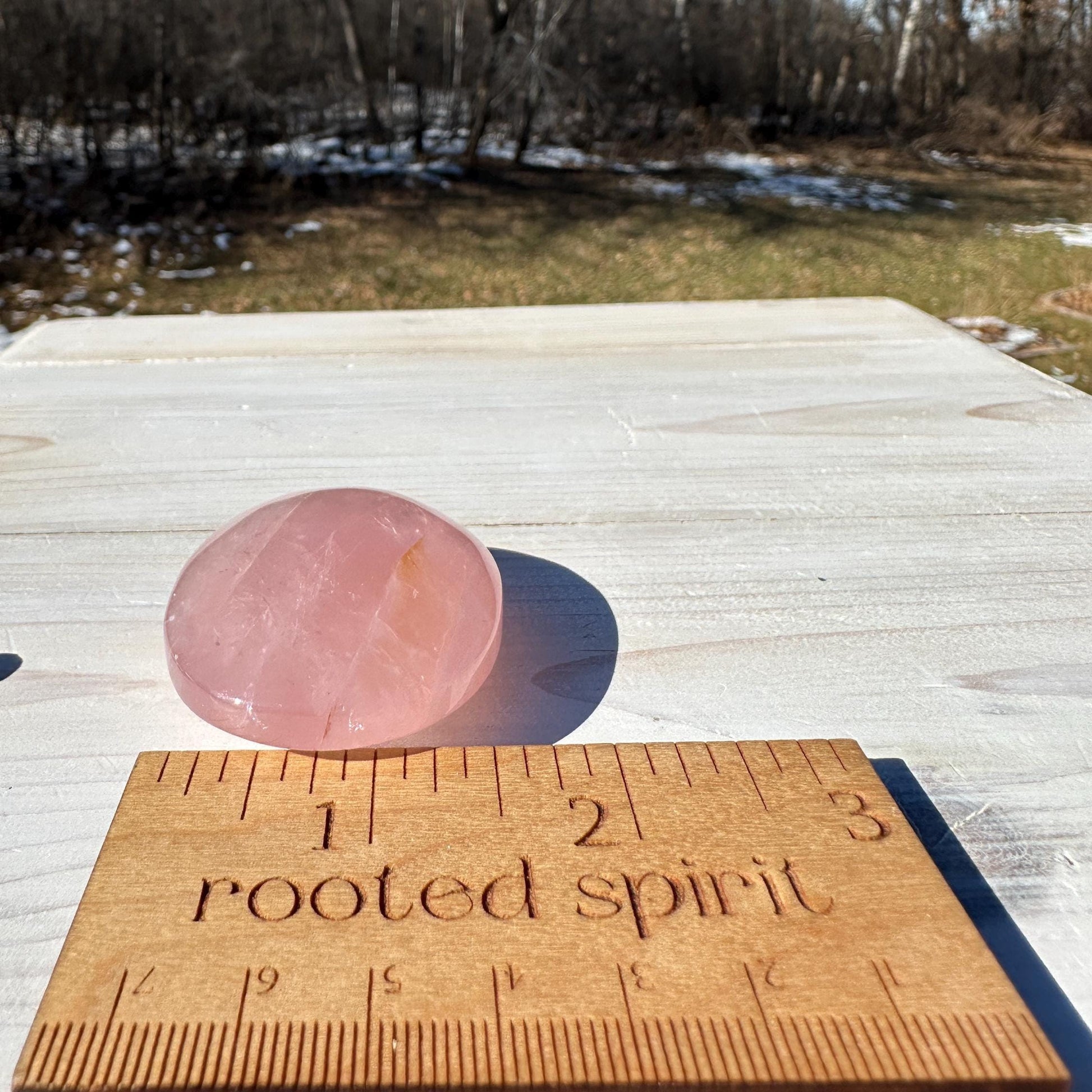 Gorgeous Rose Quartz Palm Stone - #3