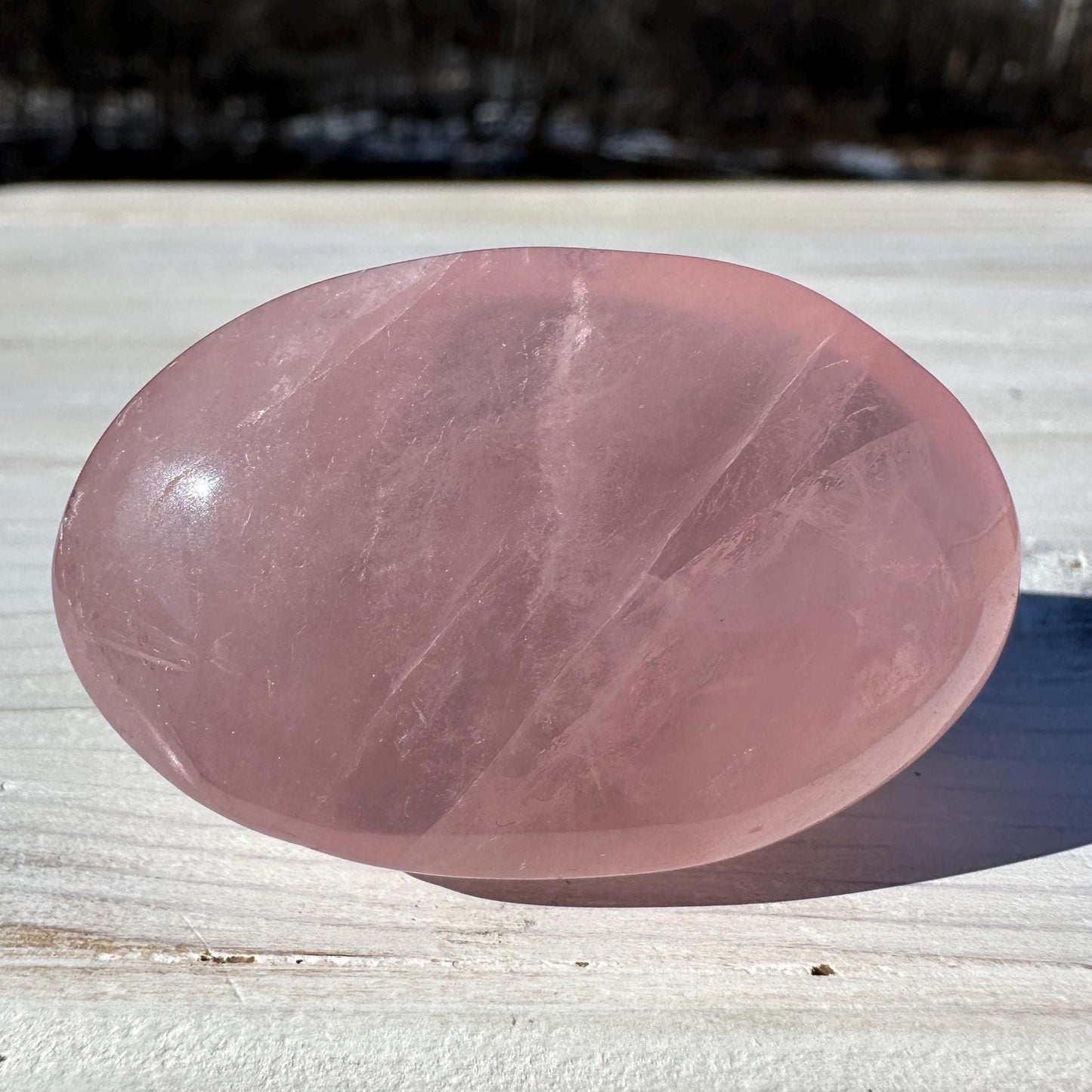 Gorgeous Rose Quartz Palm Stone - #4