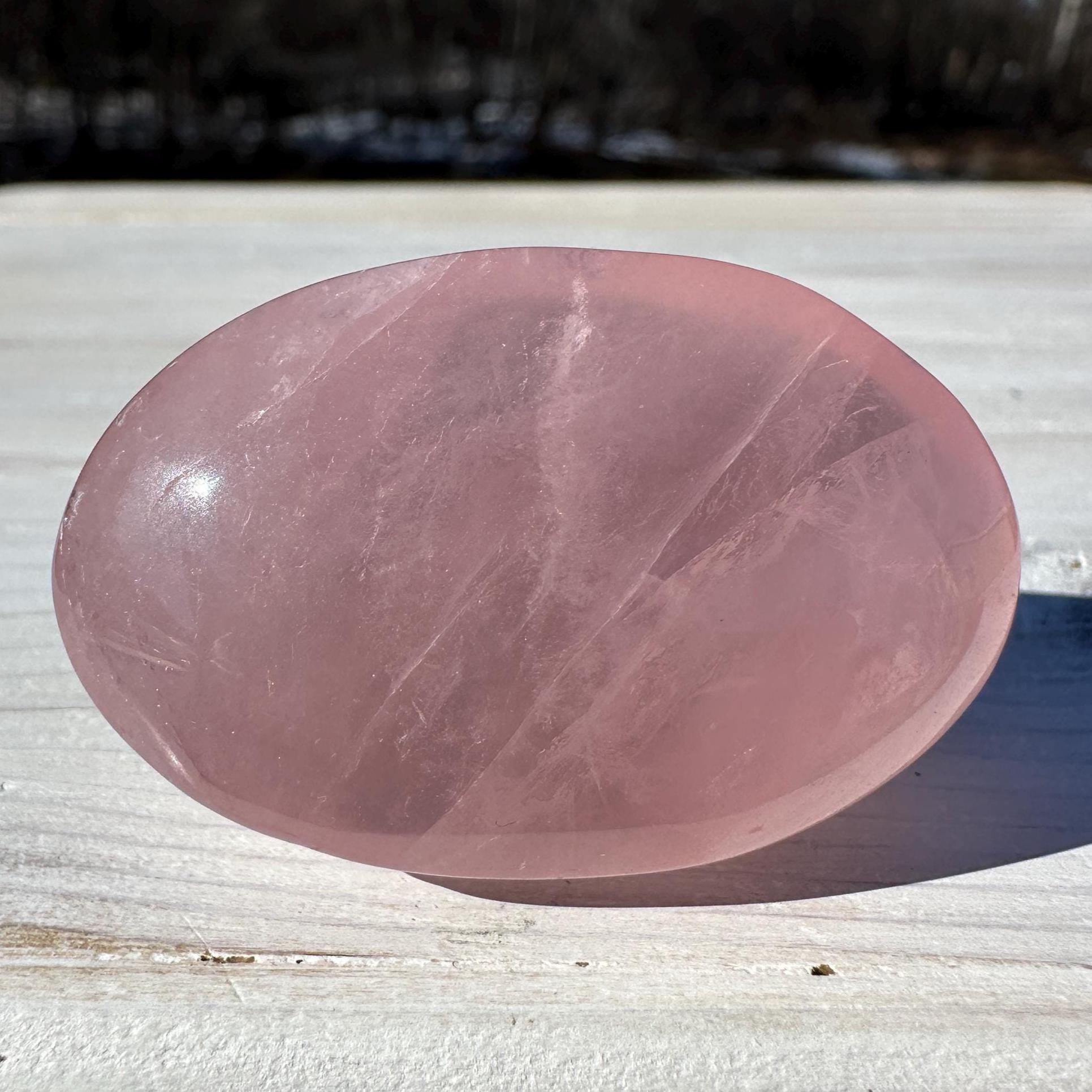 Gorgeous Rose Quartz Palm Stone - #4