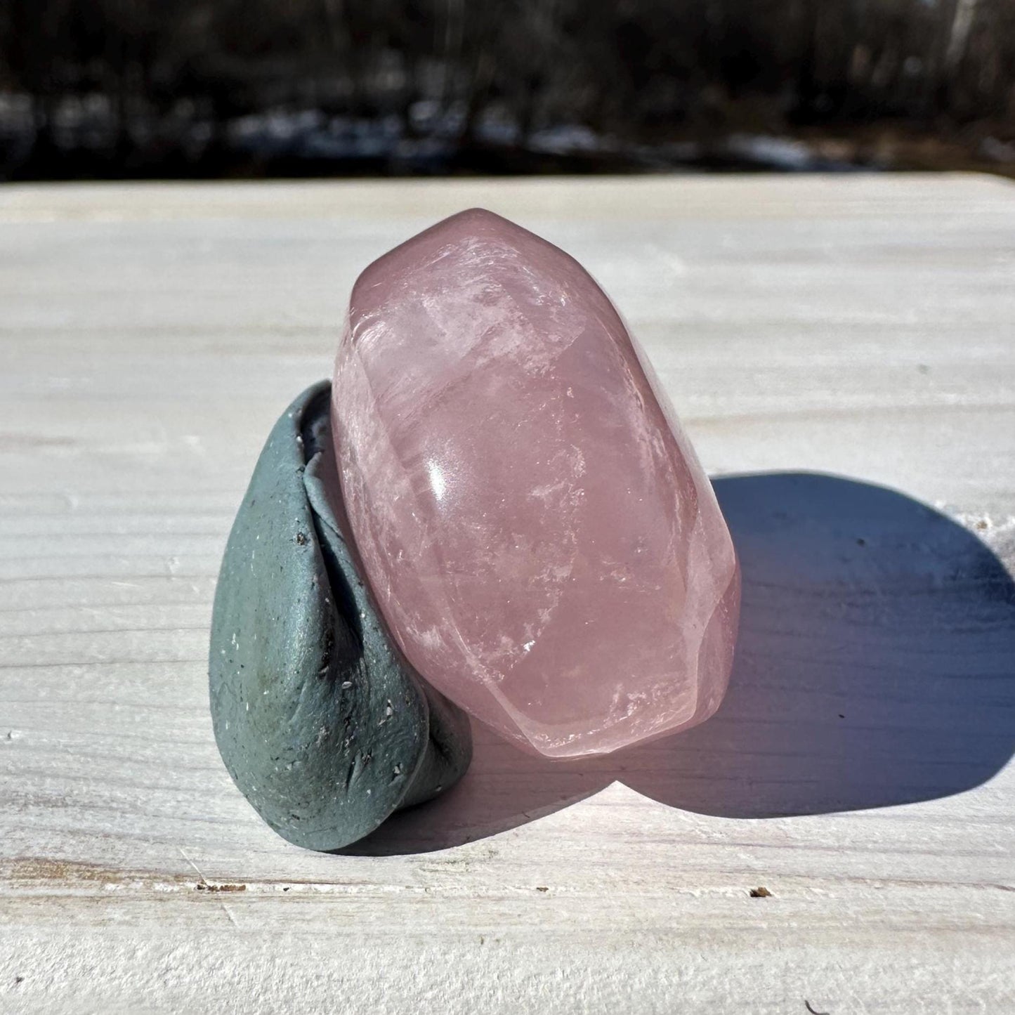 Gorgeous Rose Quartz Palm Stone - #4