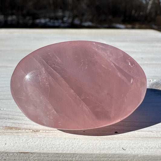 Gorgeous Rose Quartz Palm Stone - #4