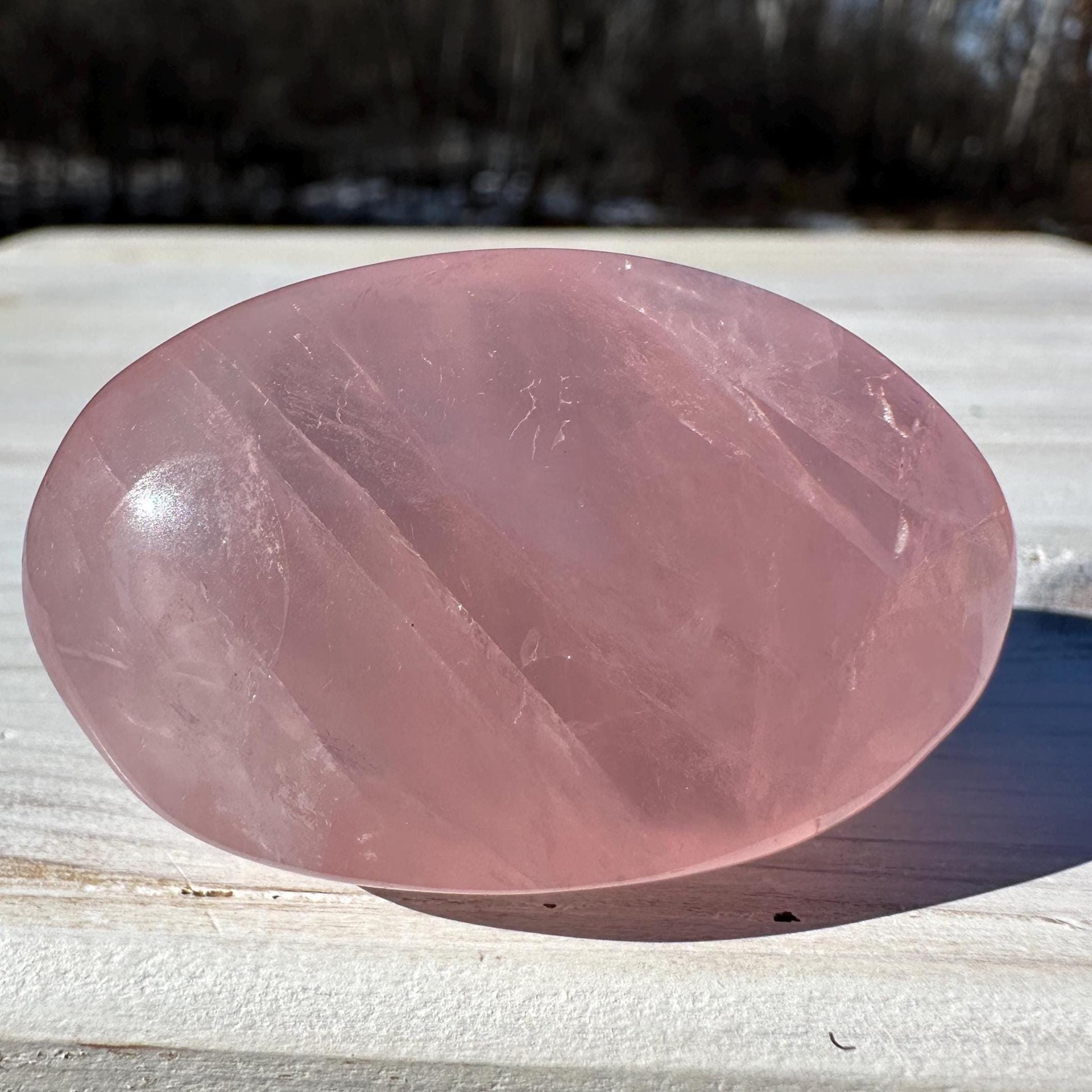 Gorgeous Rose Quartz Palm Stone - #4