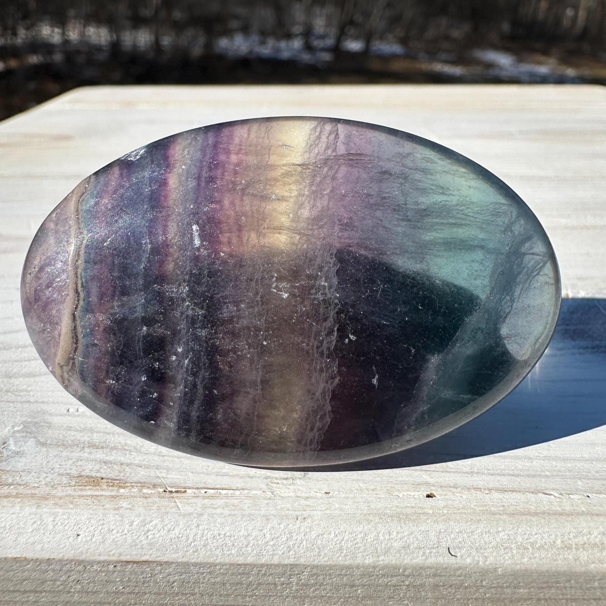 Gorgeous Fluorite Palm Stone - #1