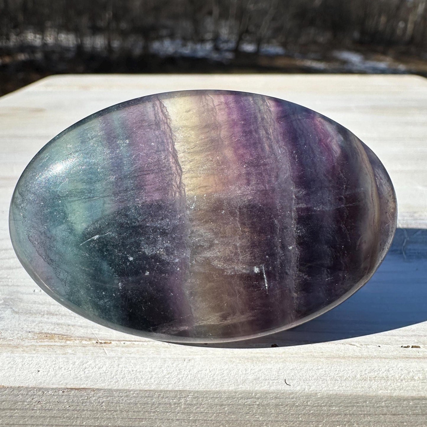 Gorgeous Fluorite Palm Stone - #1