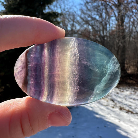 Gorgeous Fluorite Palm Stone - #1
