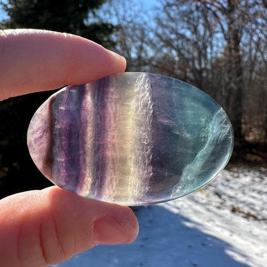 Gorgeous Fluorite Palm Stone - #1