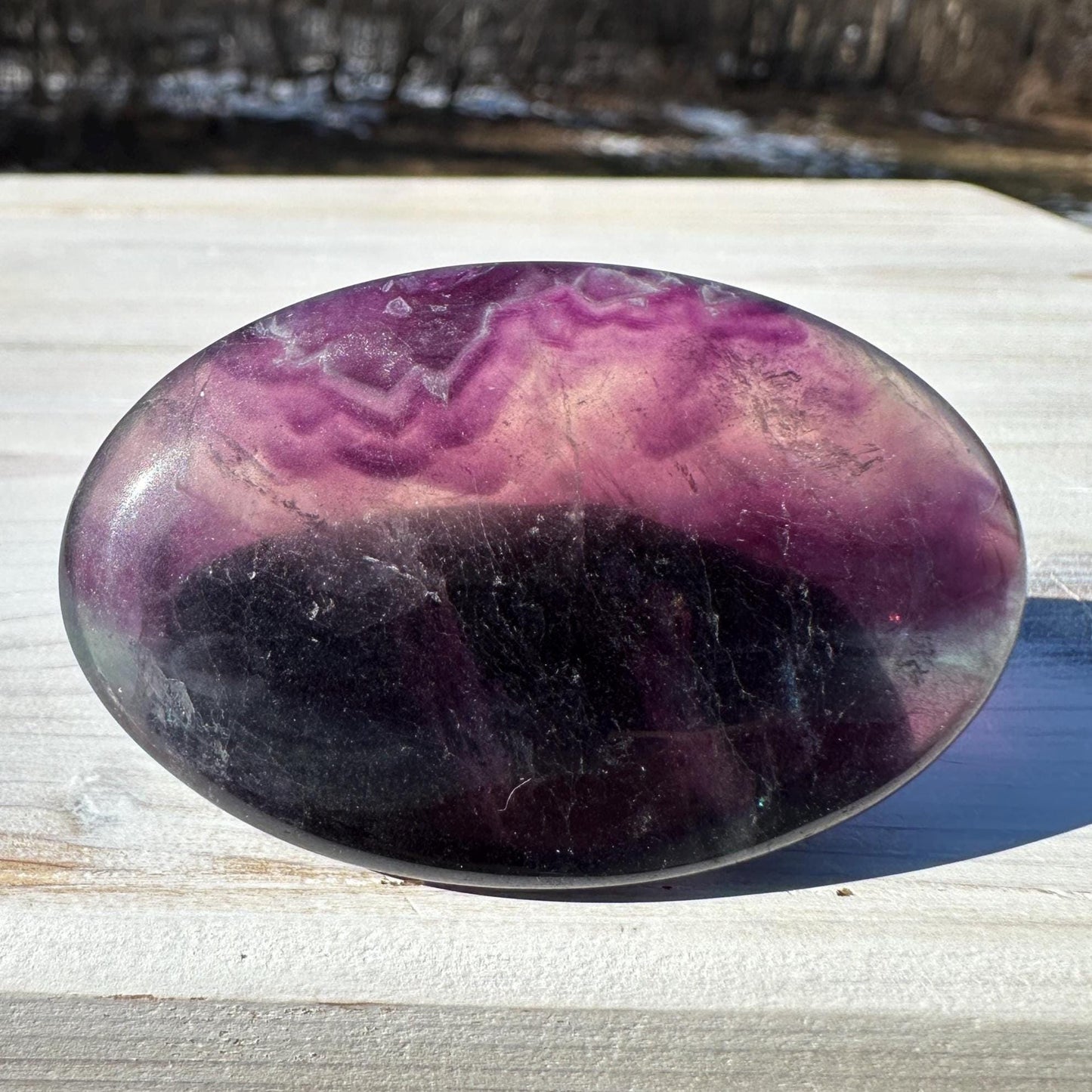 Gorgeous Fluorite Palm Stone - #3