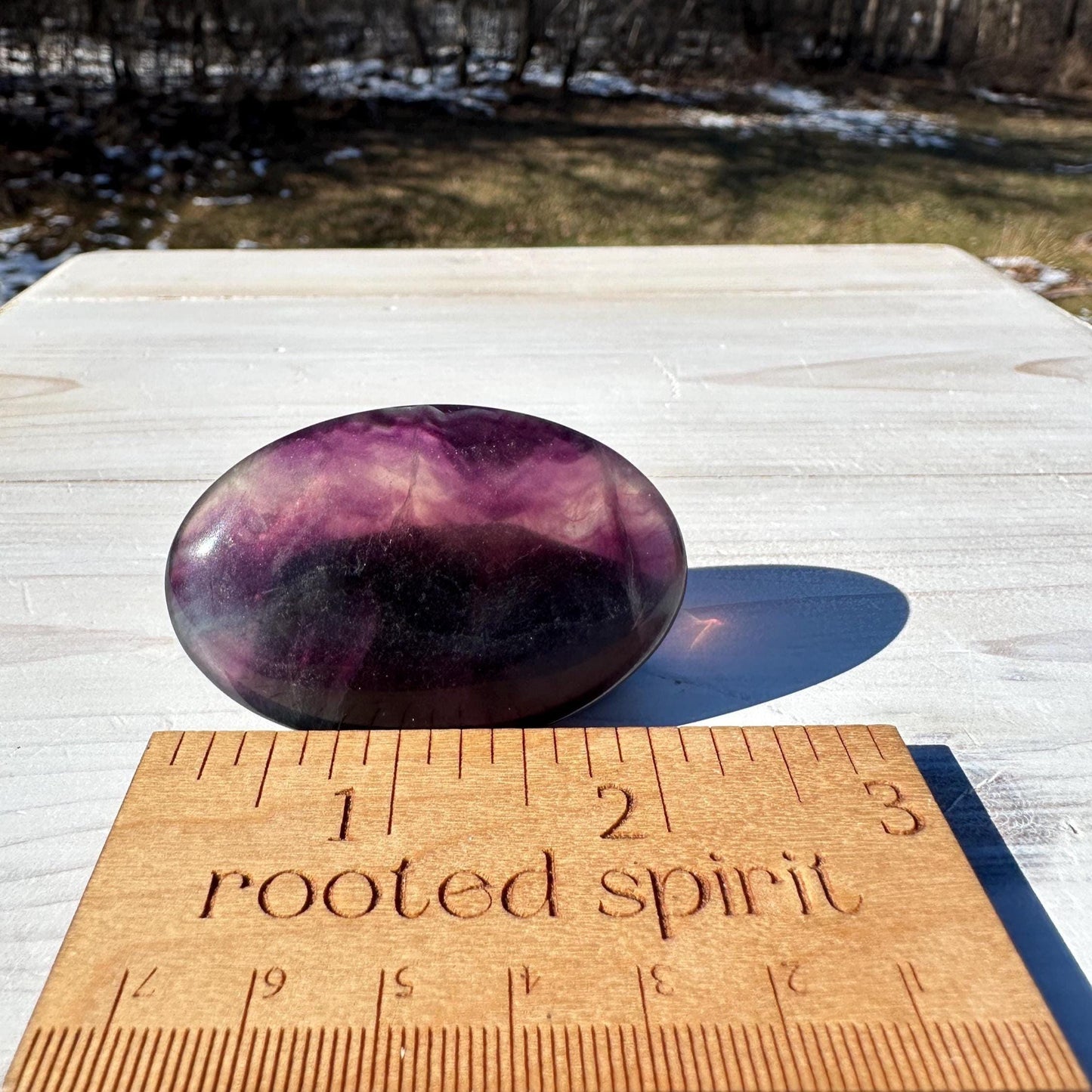 Gorgeous Fluorite Palm Stone - #3