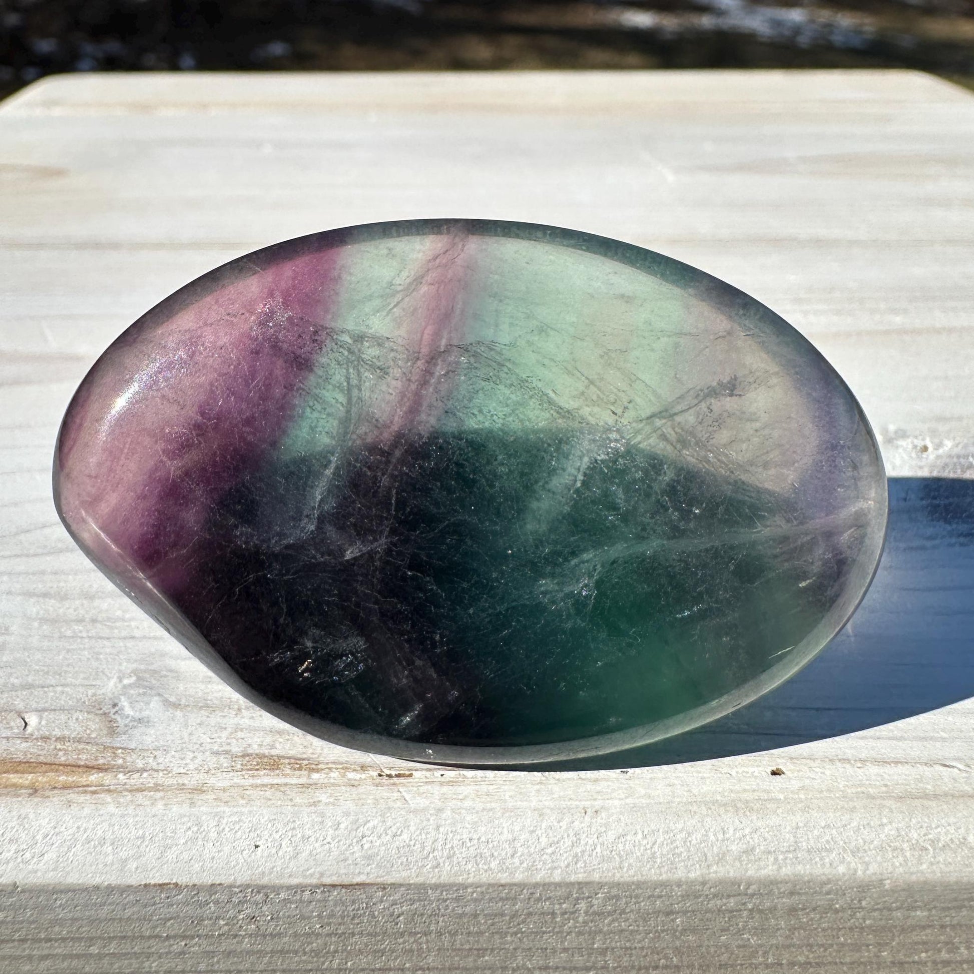 Gorgeous Fluorite Palm Stone - #4