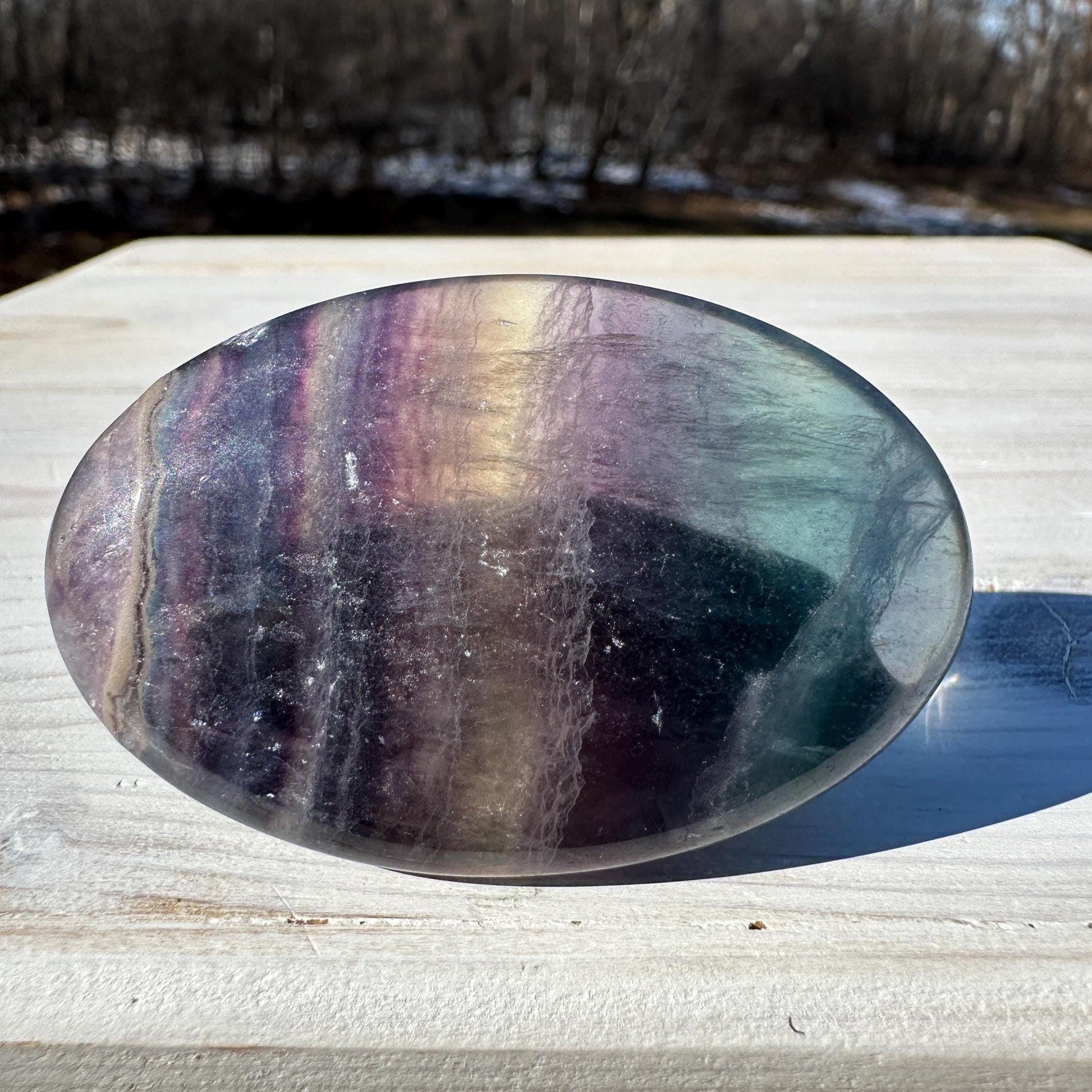 Gorgeous Fluorite Palm Stone - #1