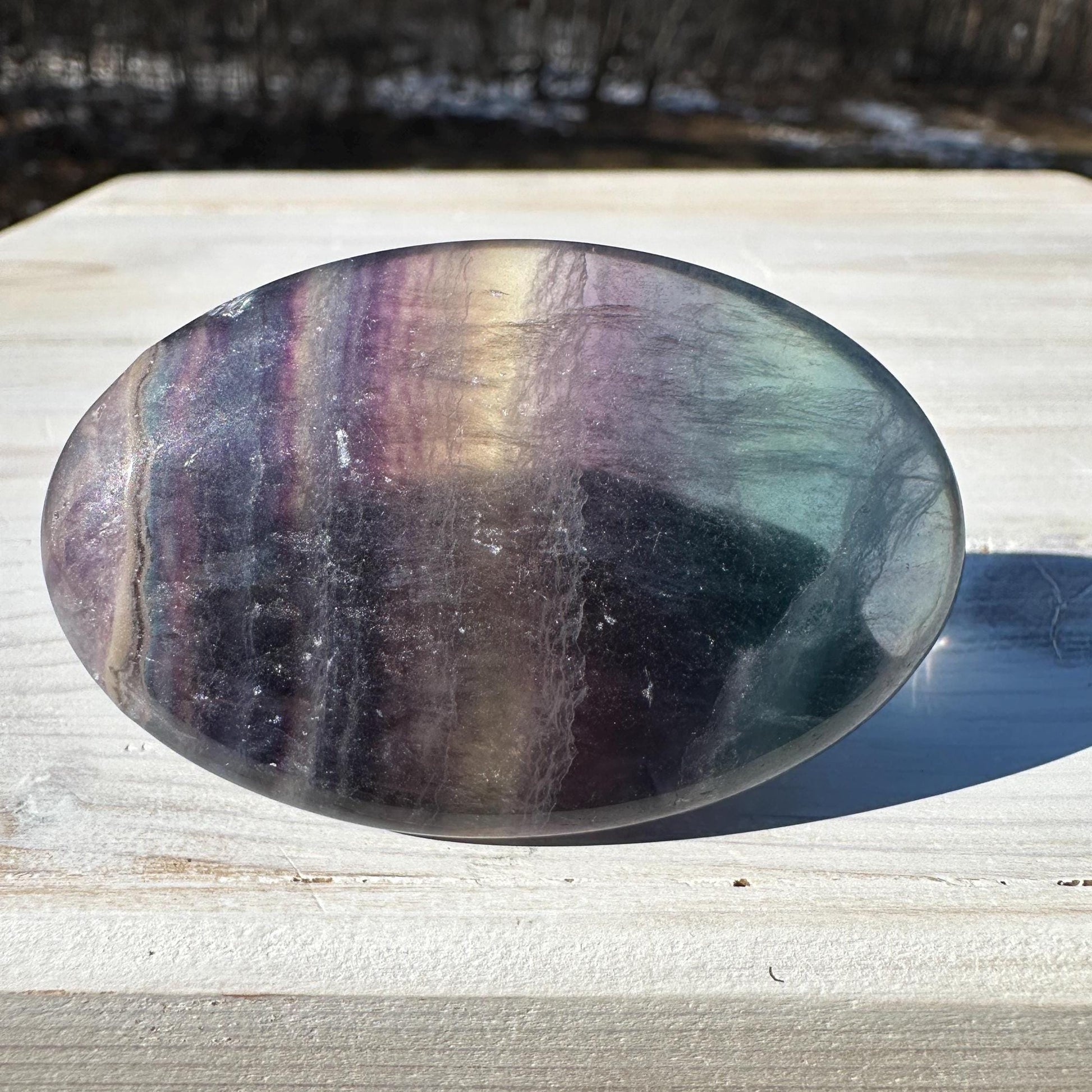 Gorgeous Fluorite Palm Stone - #1