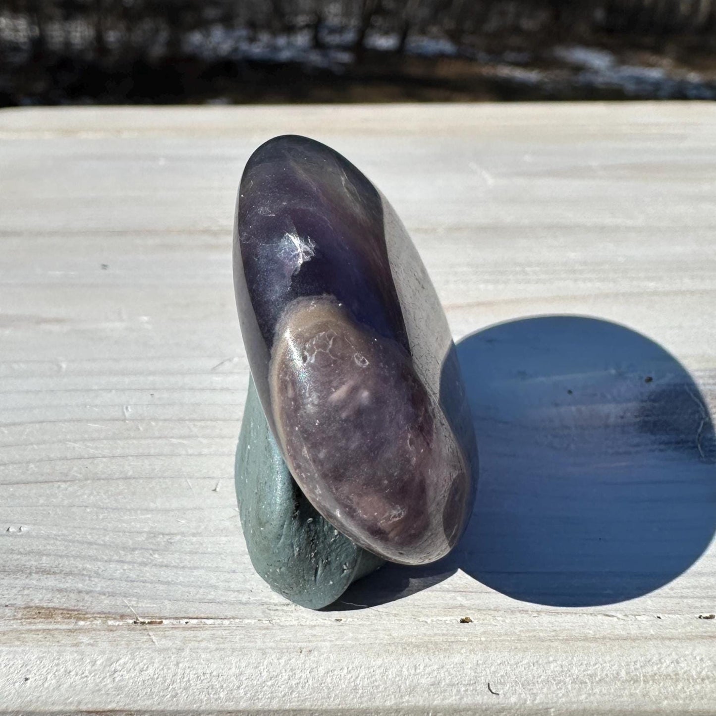 Gorgeous Fluorite Palm Stone - #1