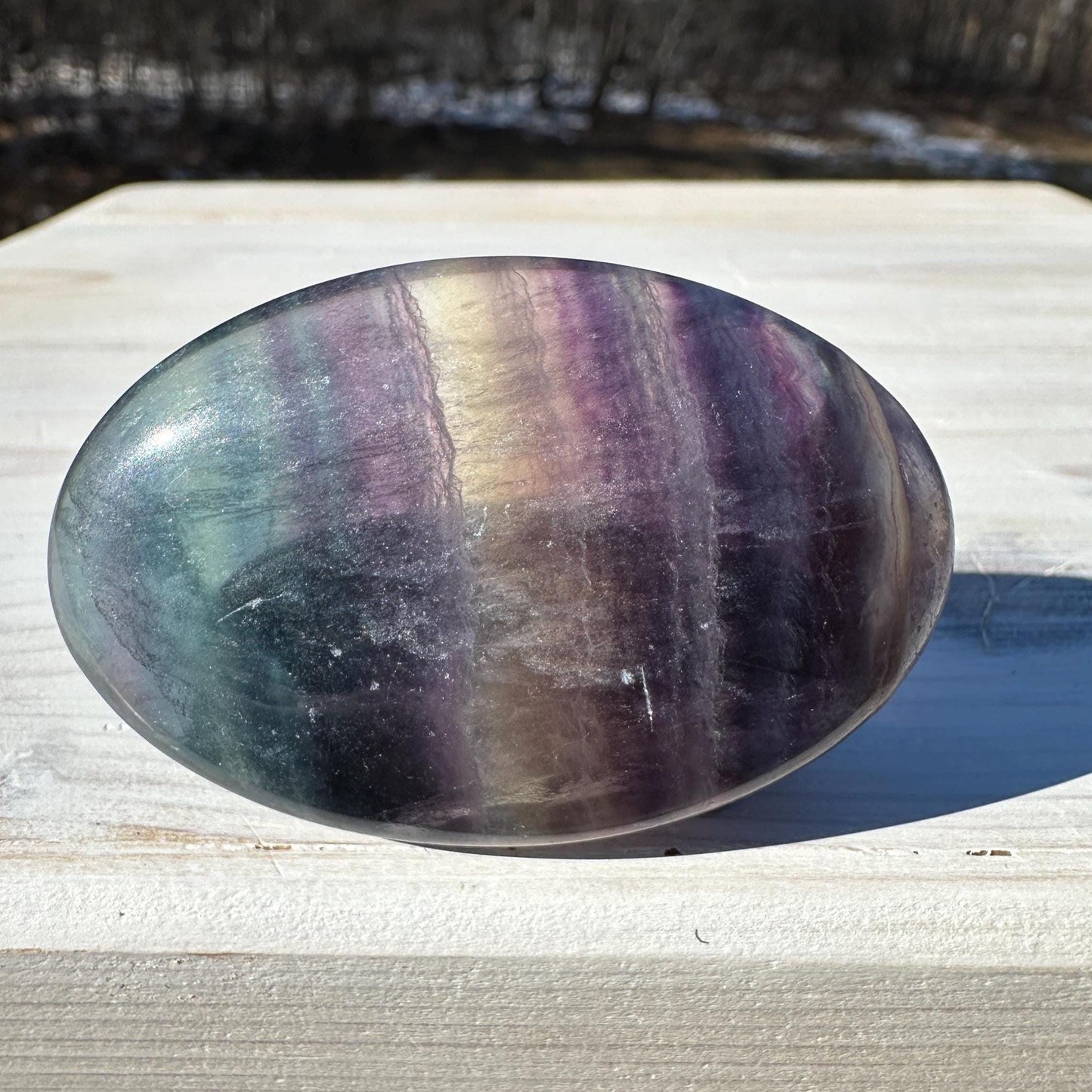 Gorgeous Fluorite Palm Stone - #1