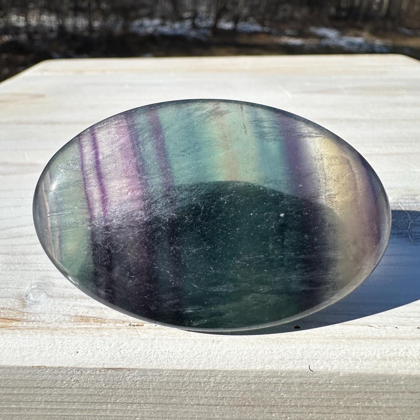 Gorgeous Fluorite Palm Stone - #2