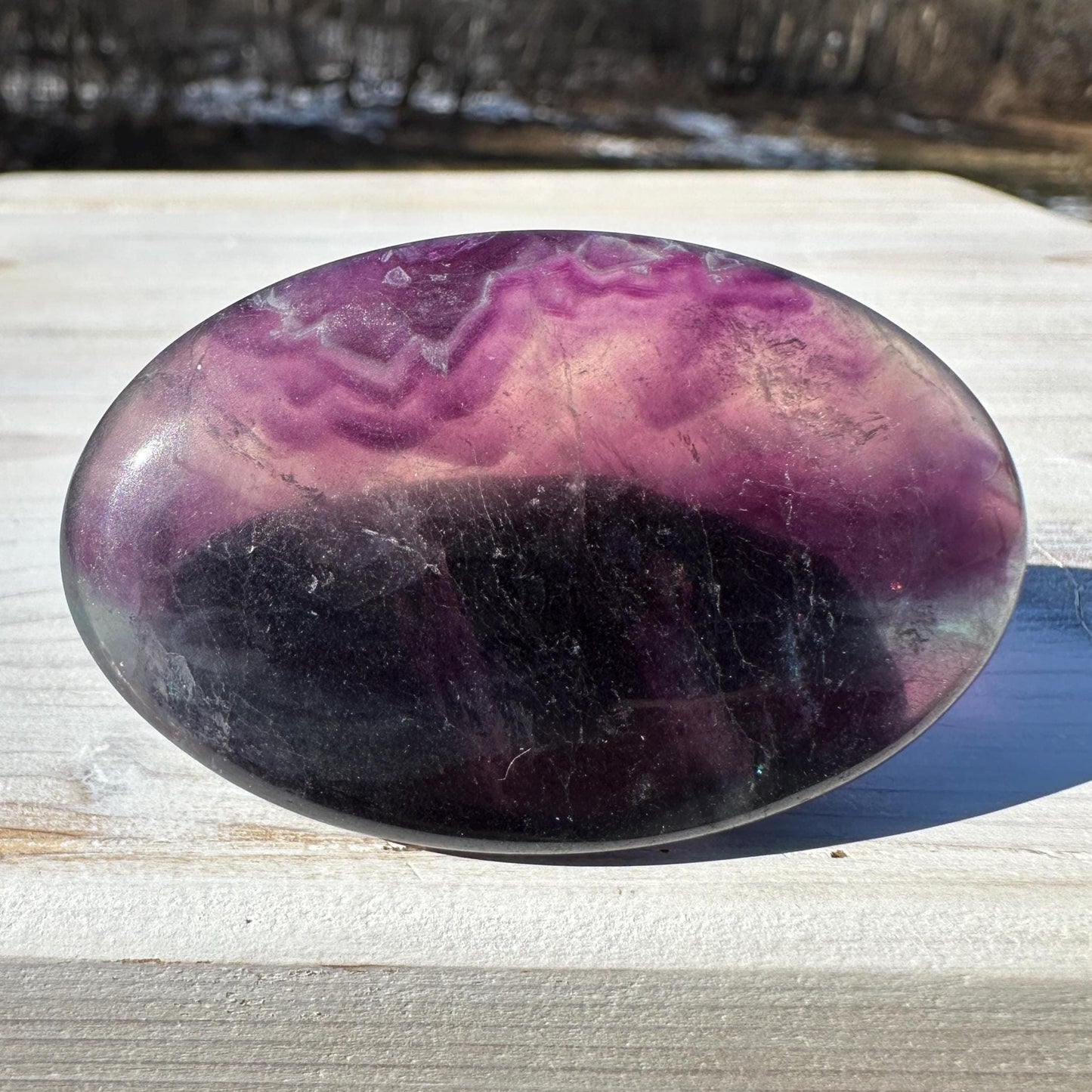 Gorgeous Fluorite Palm Stone - #3