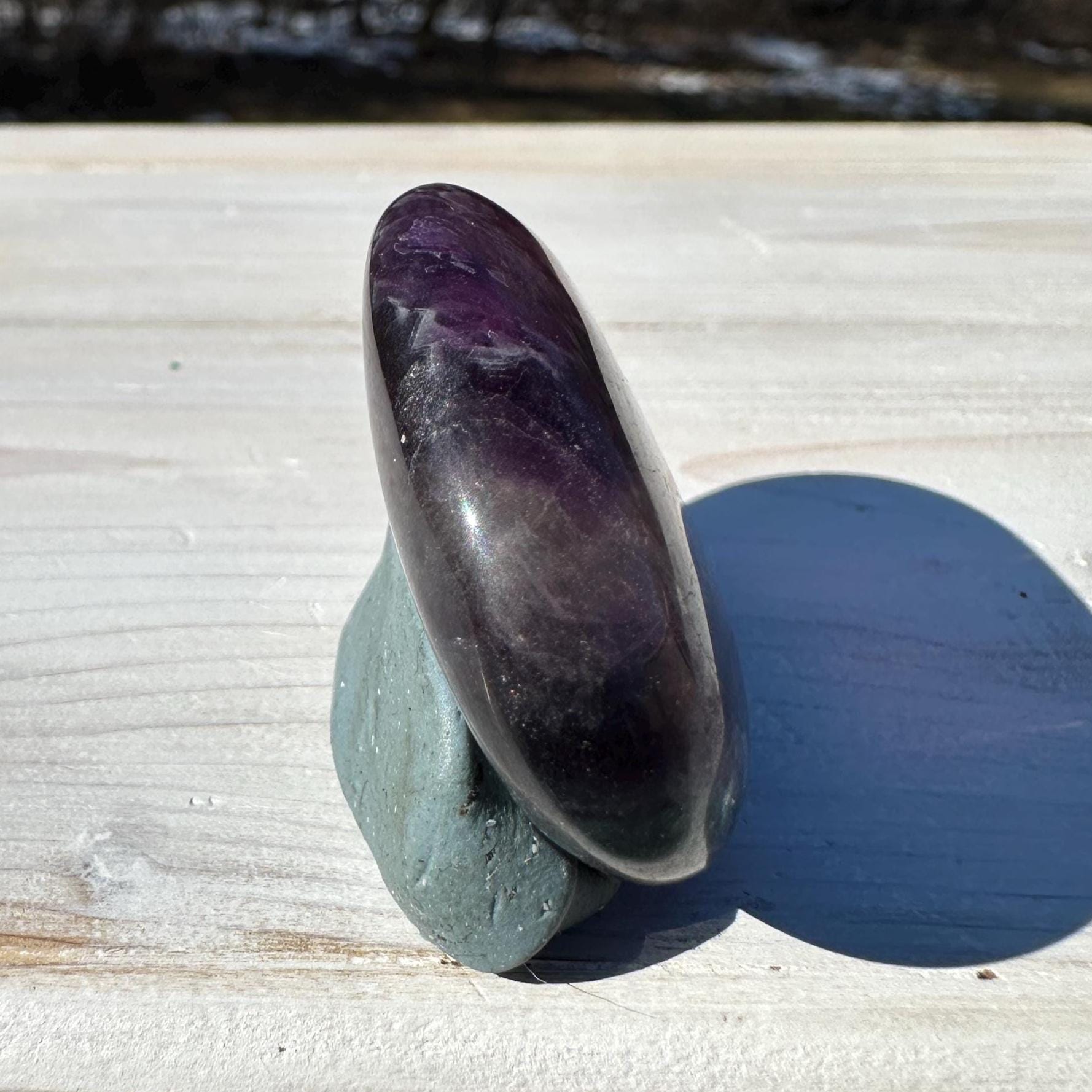 Gorgeous Fluorite Palm Stone - #3