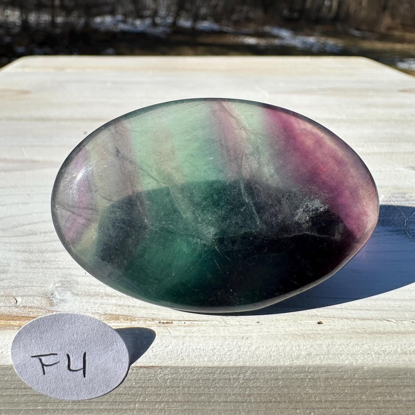 Gorgeous Fluorite Palm Stone - #4