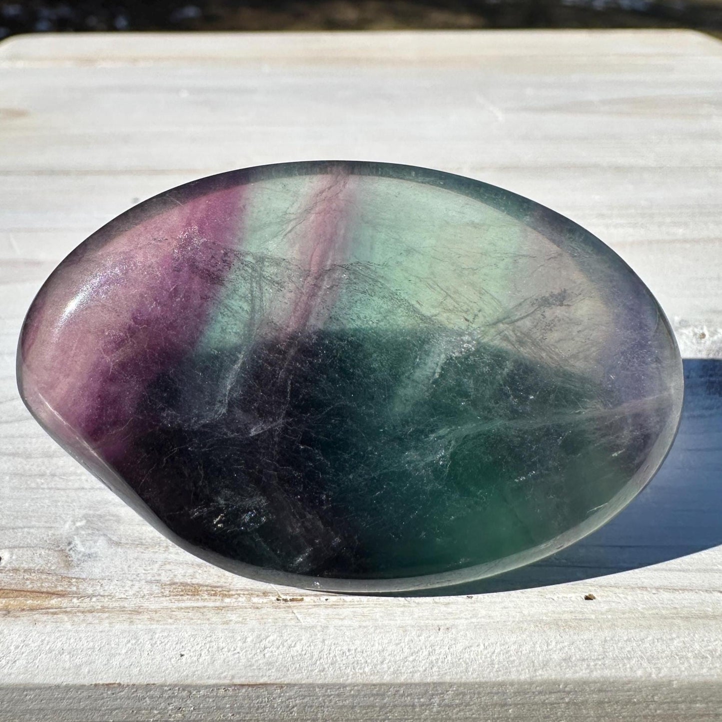 Gorgeous Fluorite Palm Stone - #4