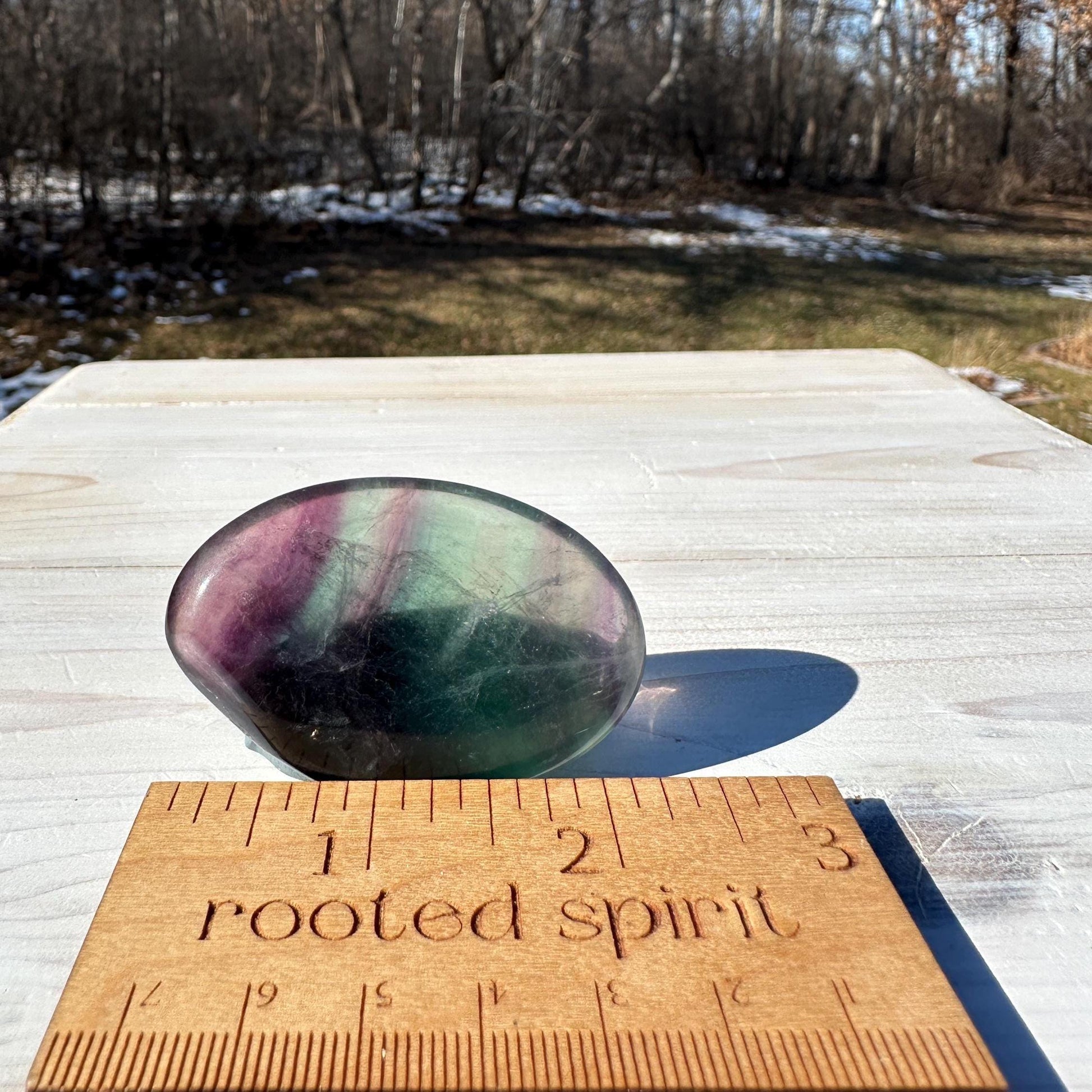 Gorgeous Fluorite Palm Stone - #4