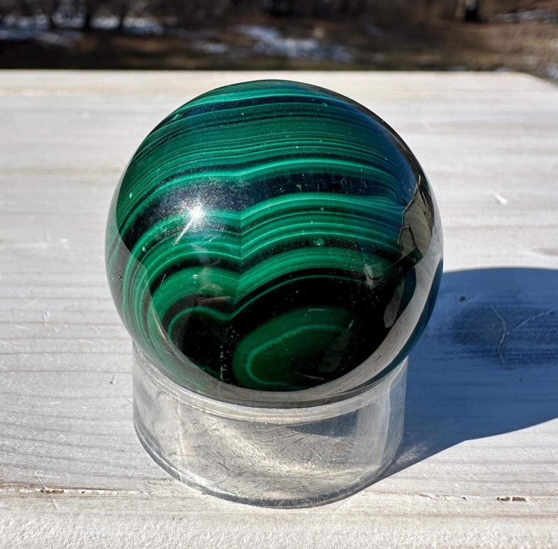 35mm Malachite Sphere With Eye - MS1