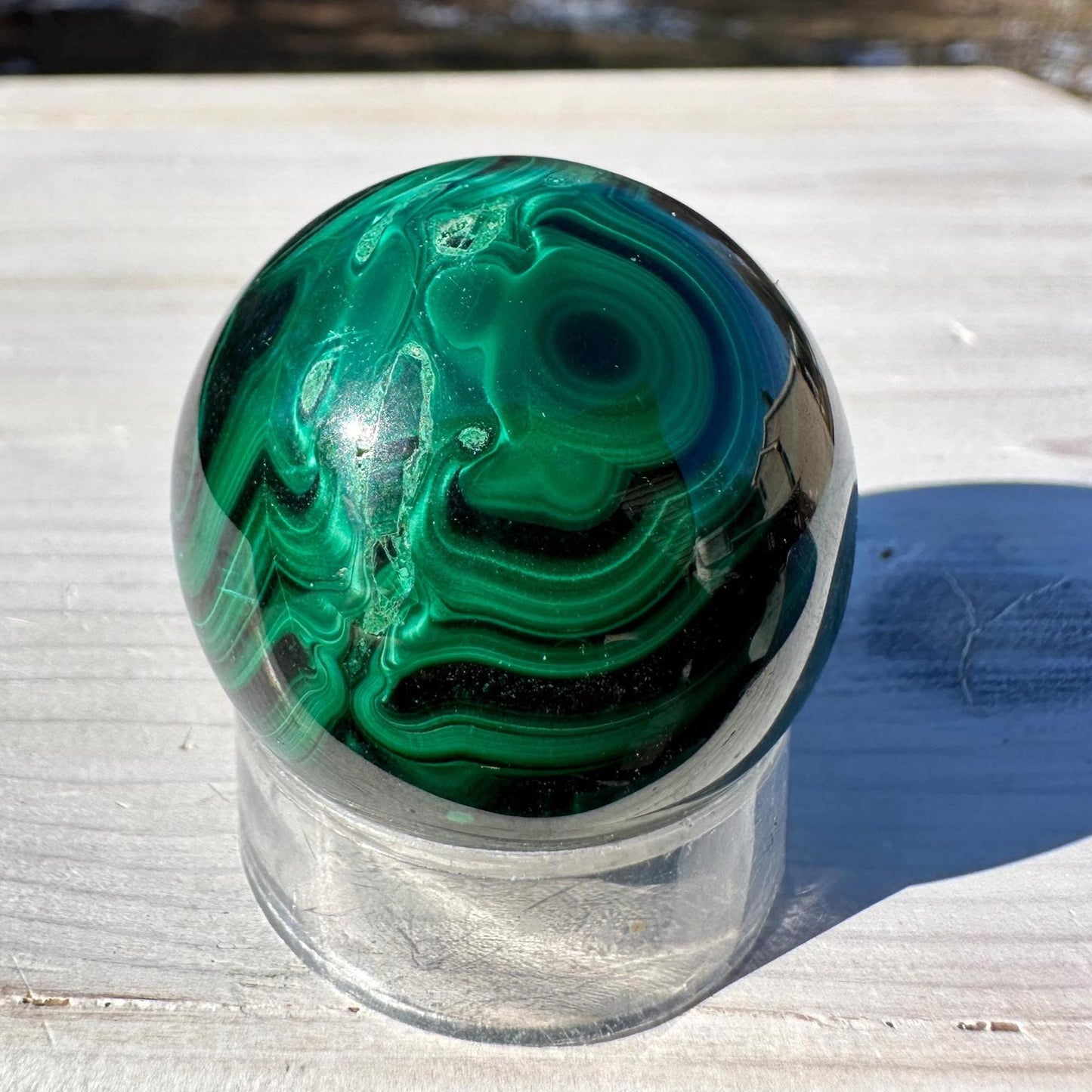 35mm Malachite Sphere With Eye - MS1