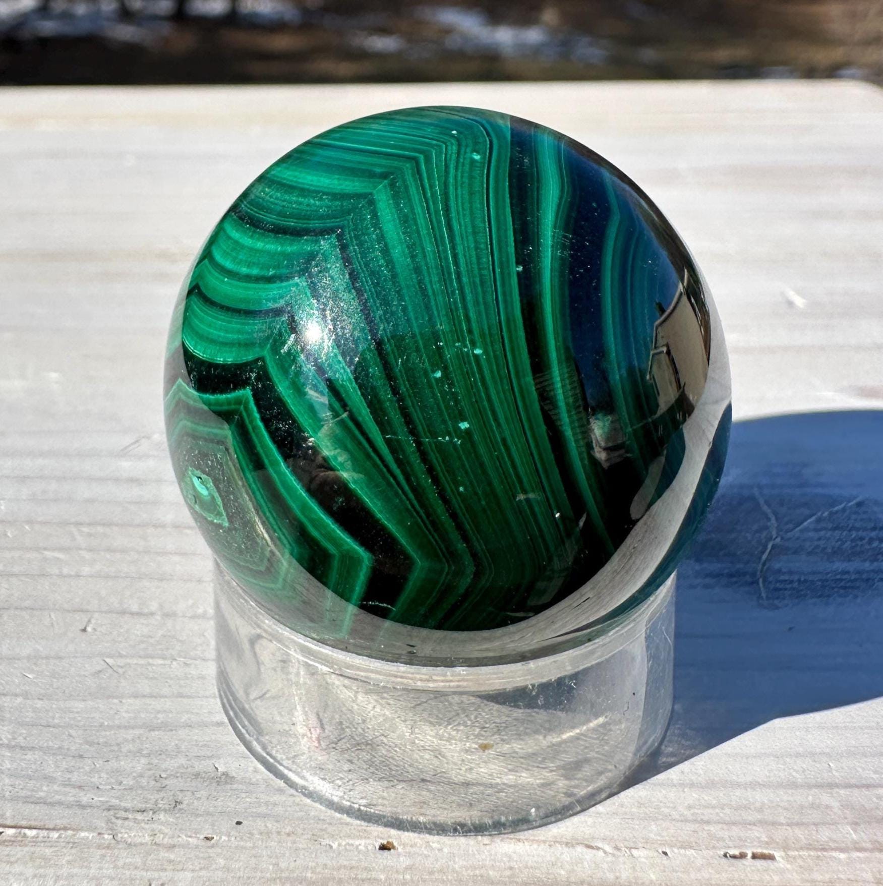 35mm Malachite Sphere With Eye - MS1