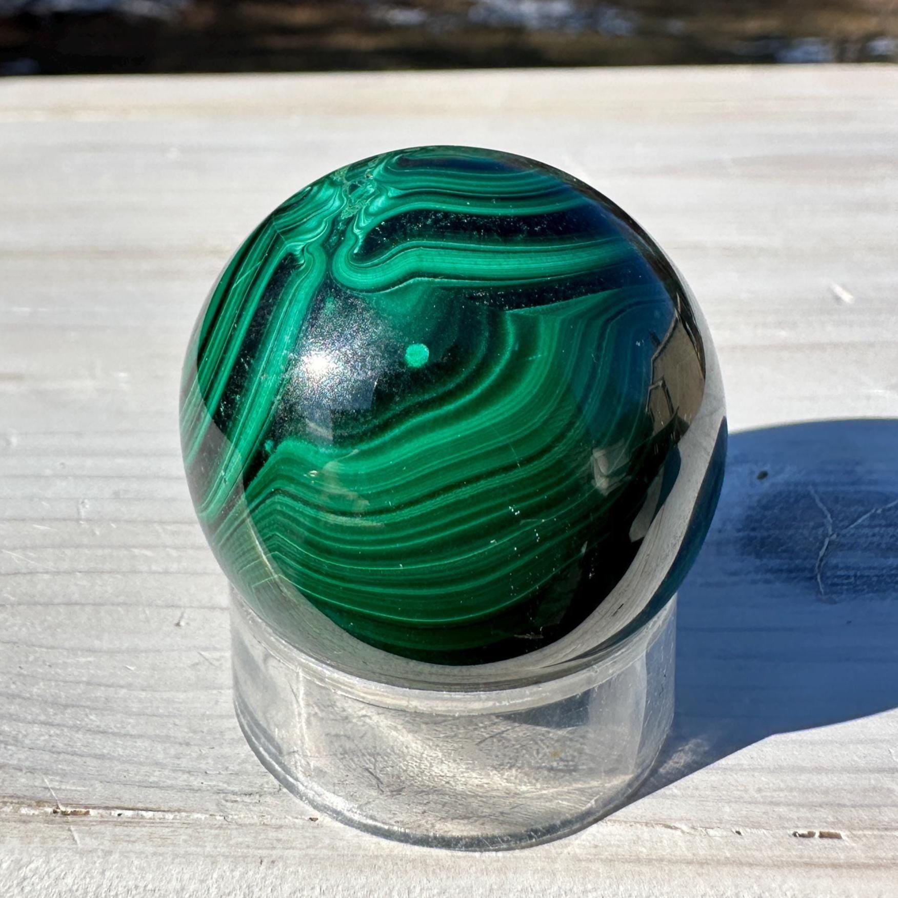 35mm Malachite Sphere With Eye - MS1