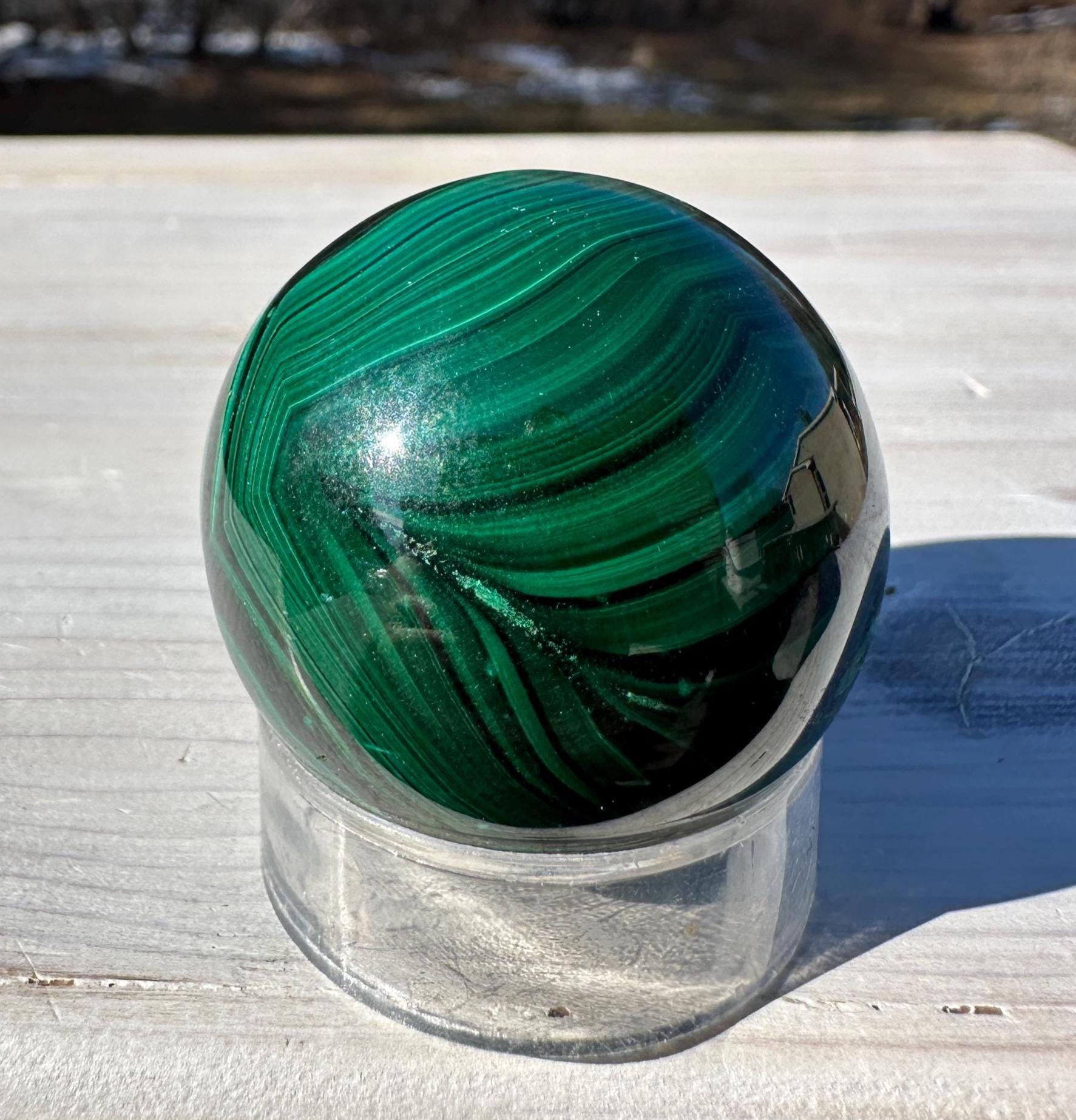 35mm Malachite Sphere With Eye - MS1