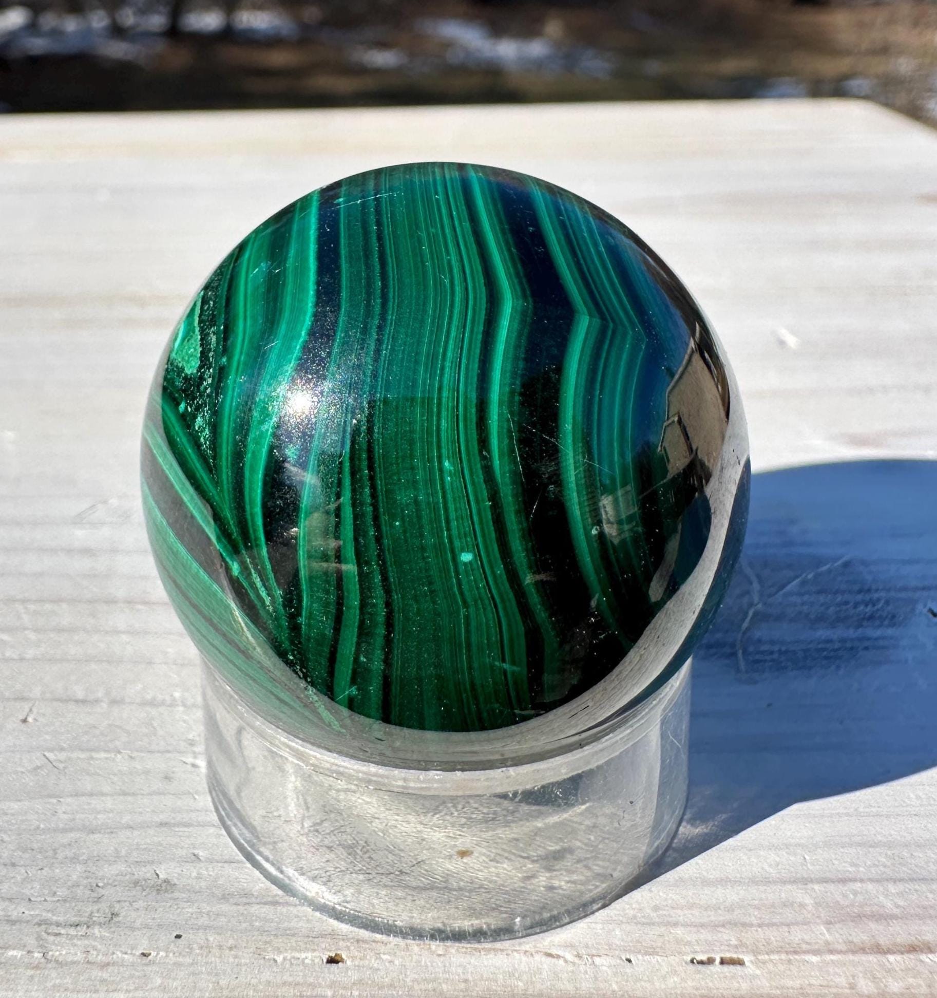 35mm Malachite Sphere With Eye - MS1