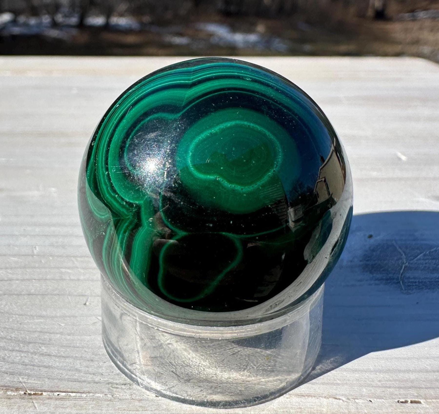 35mm Malachite Sphere With Eye - MS1